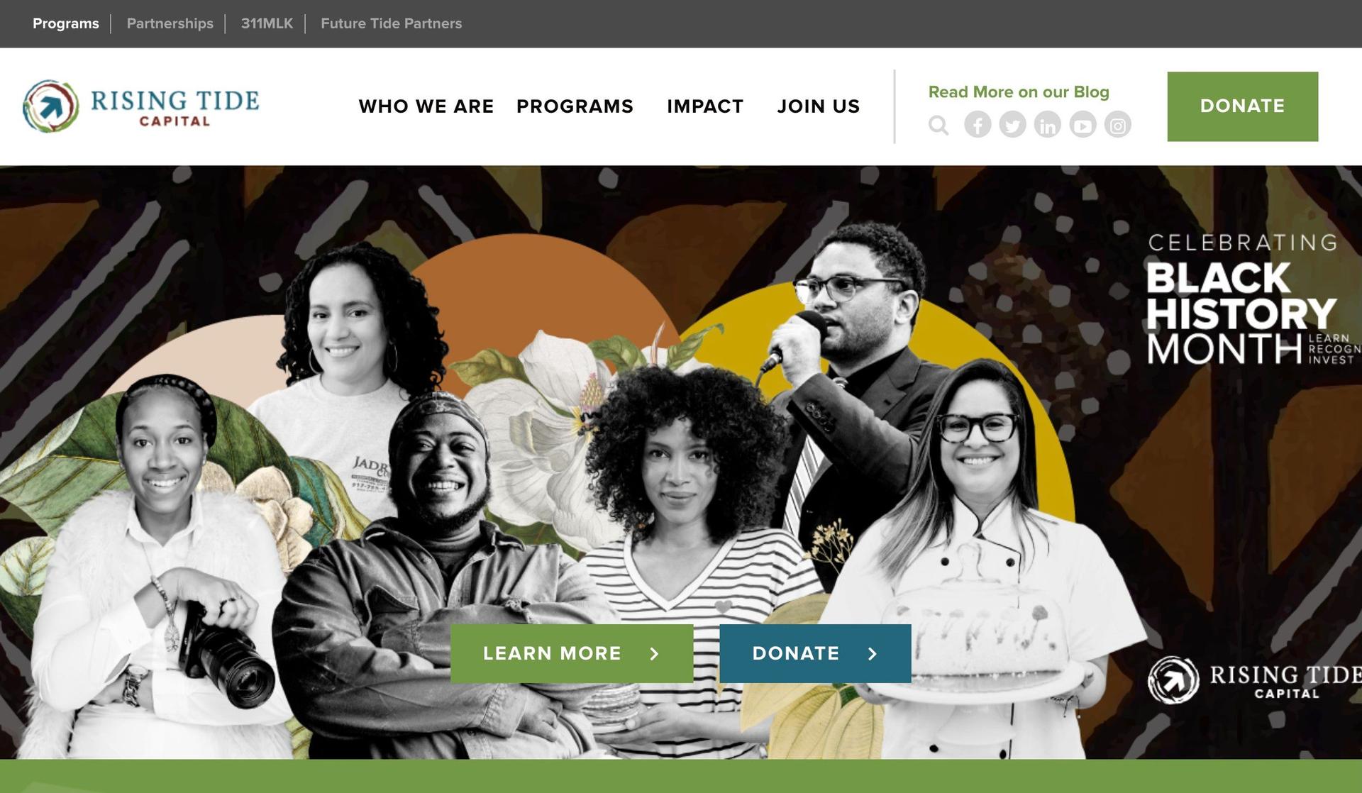 Rising Tide Capital-community website examples
