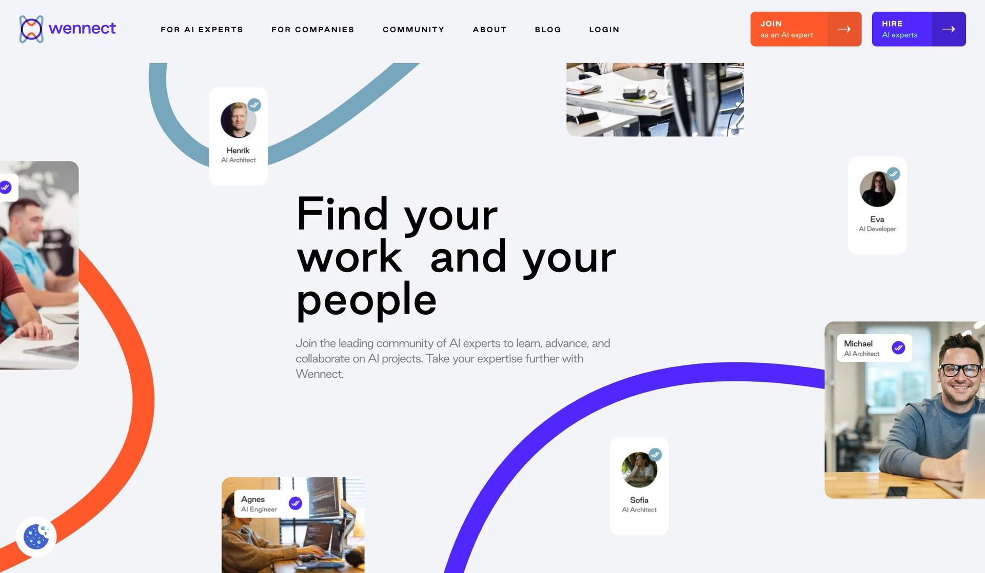 Wennect-community website examples