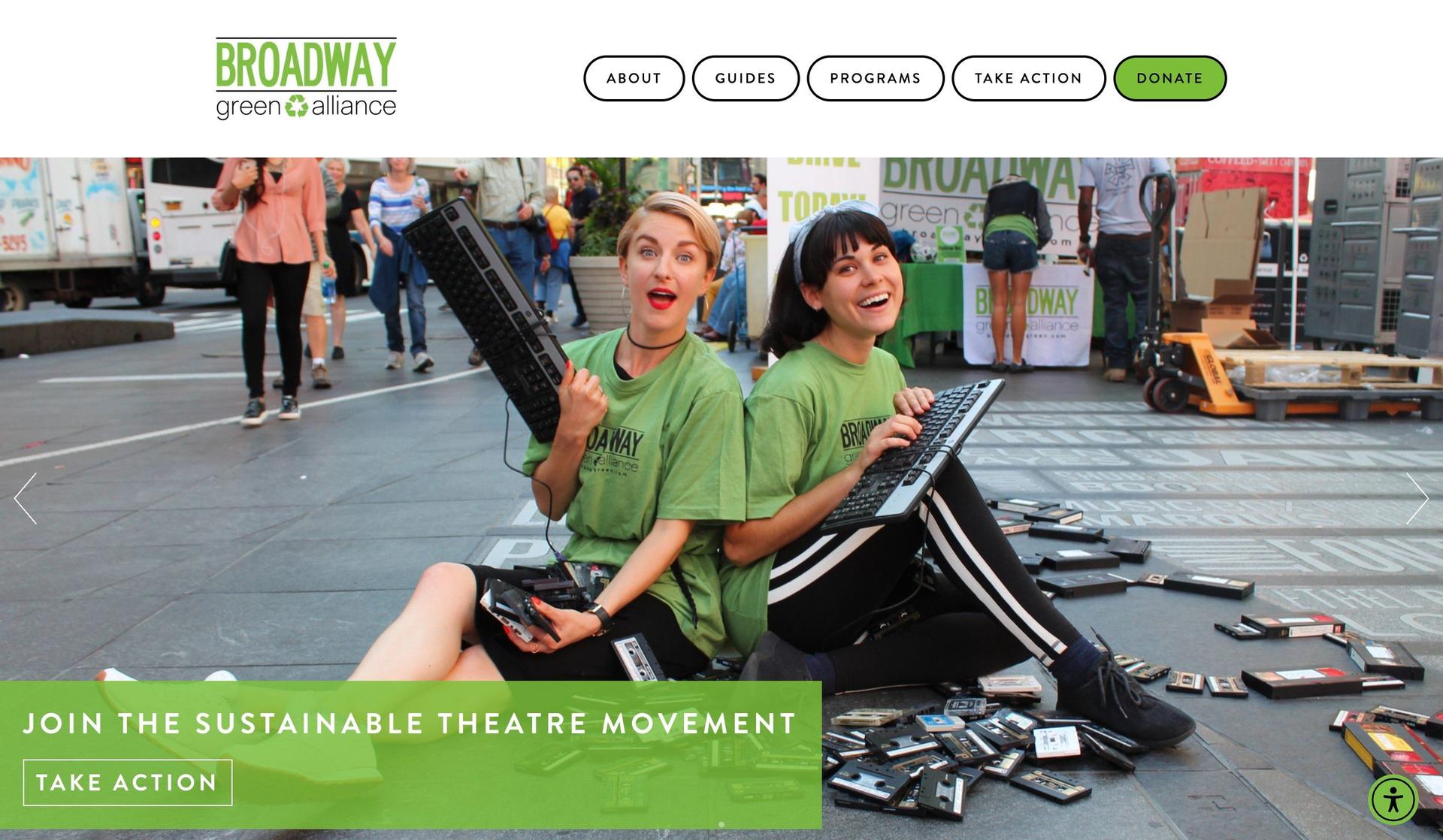 Broadway Green-theater website examples