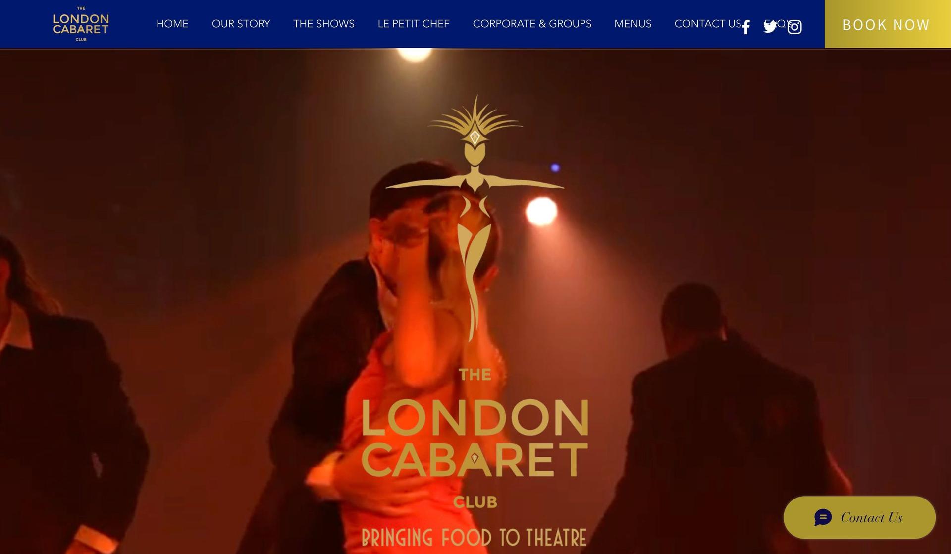 The London Cabaret Club-theater website examples