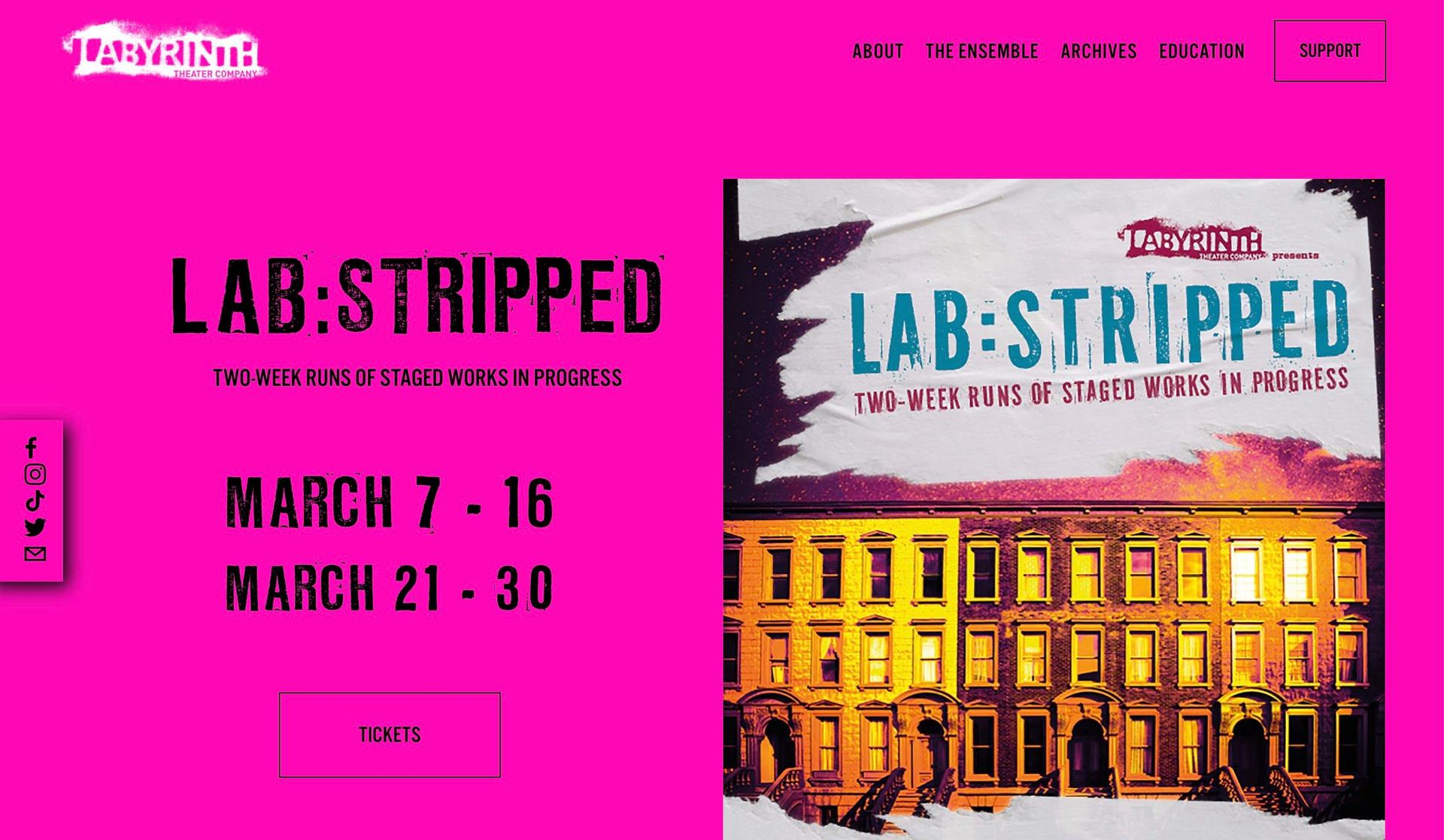 LAB Theater-theater website examples