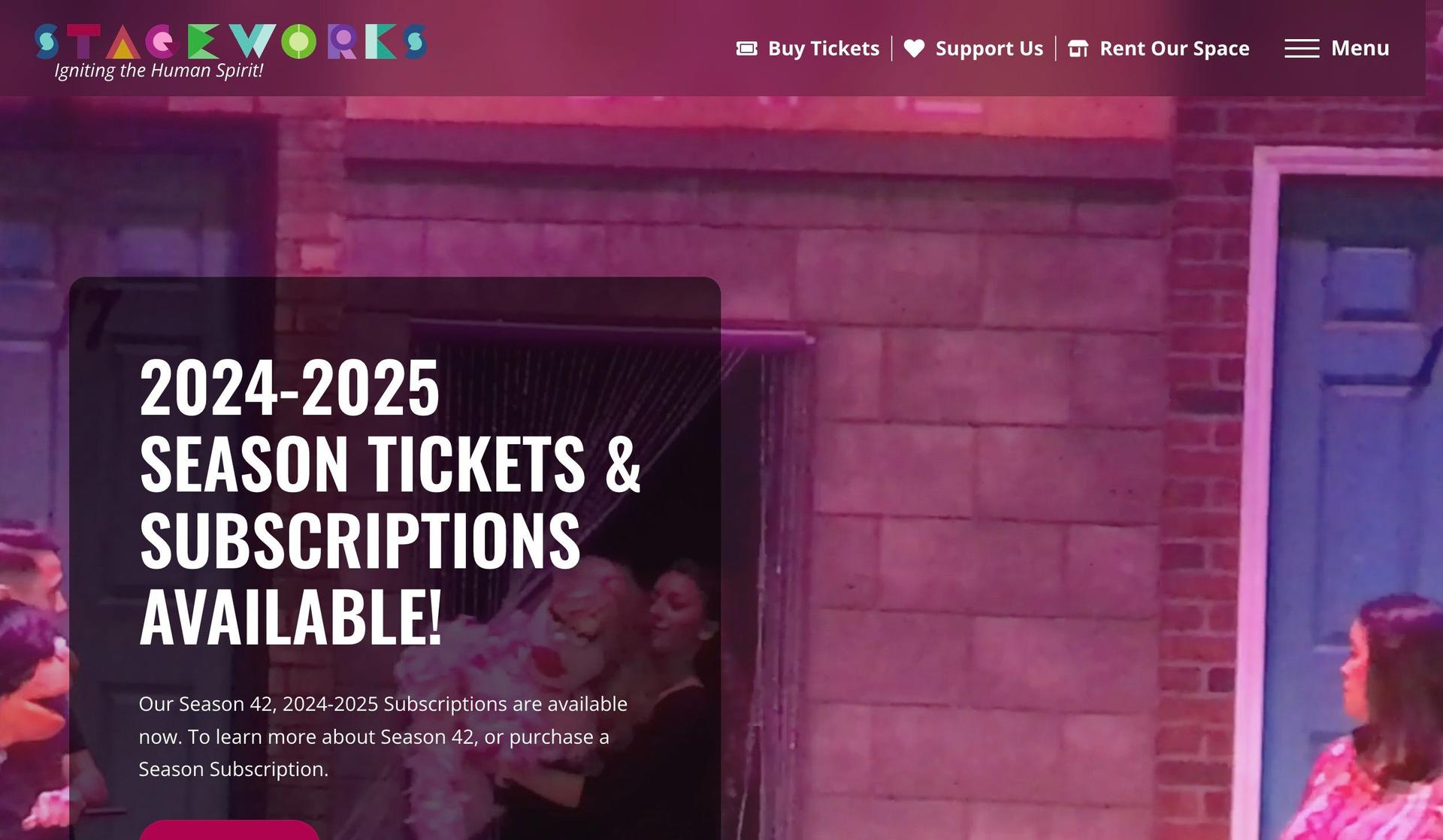 Stageworks Theatre-theater website examples