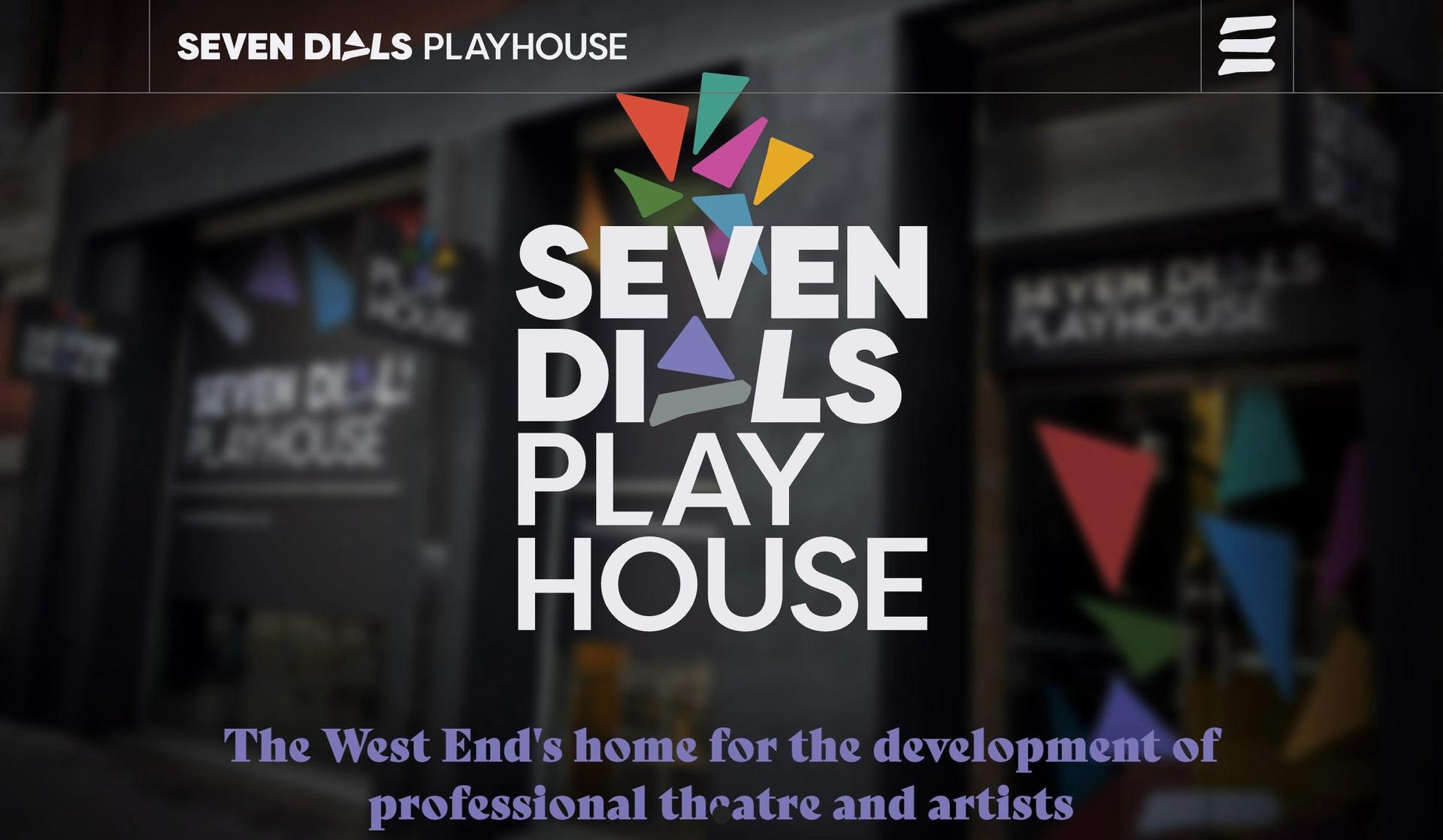 Seven Dials Playhouse-theater website examples