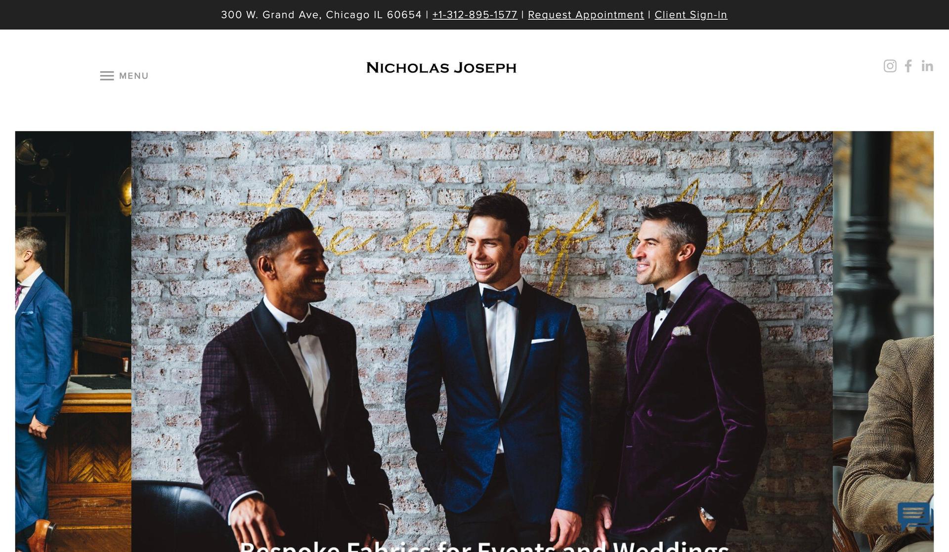 Custom Suits You-tailor website design