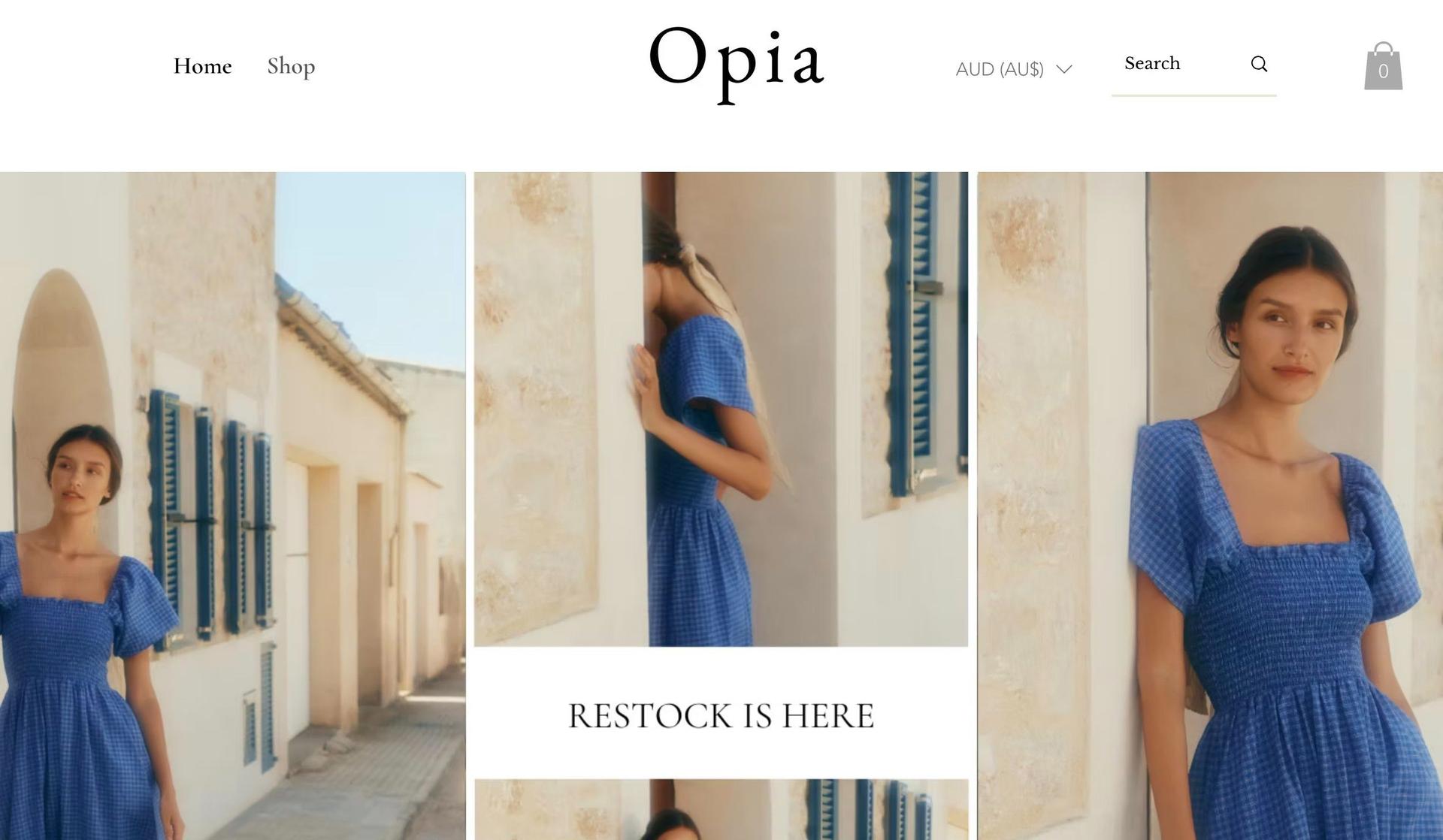 Opia-tailor website design