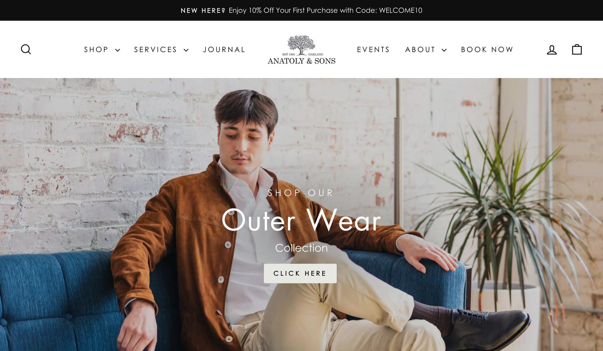 Anatolys-tailor website design