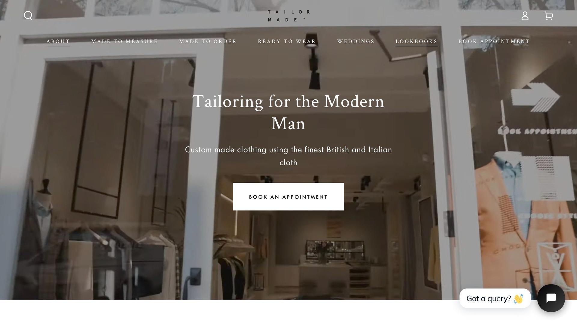 Tailor Made London-tailor website design