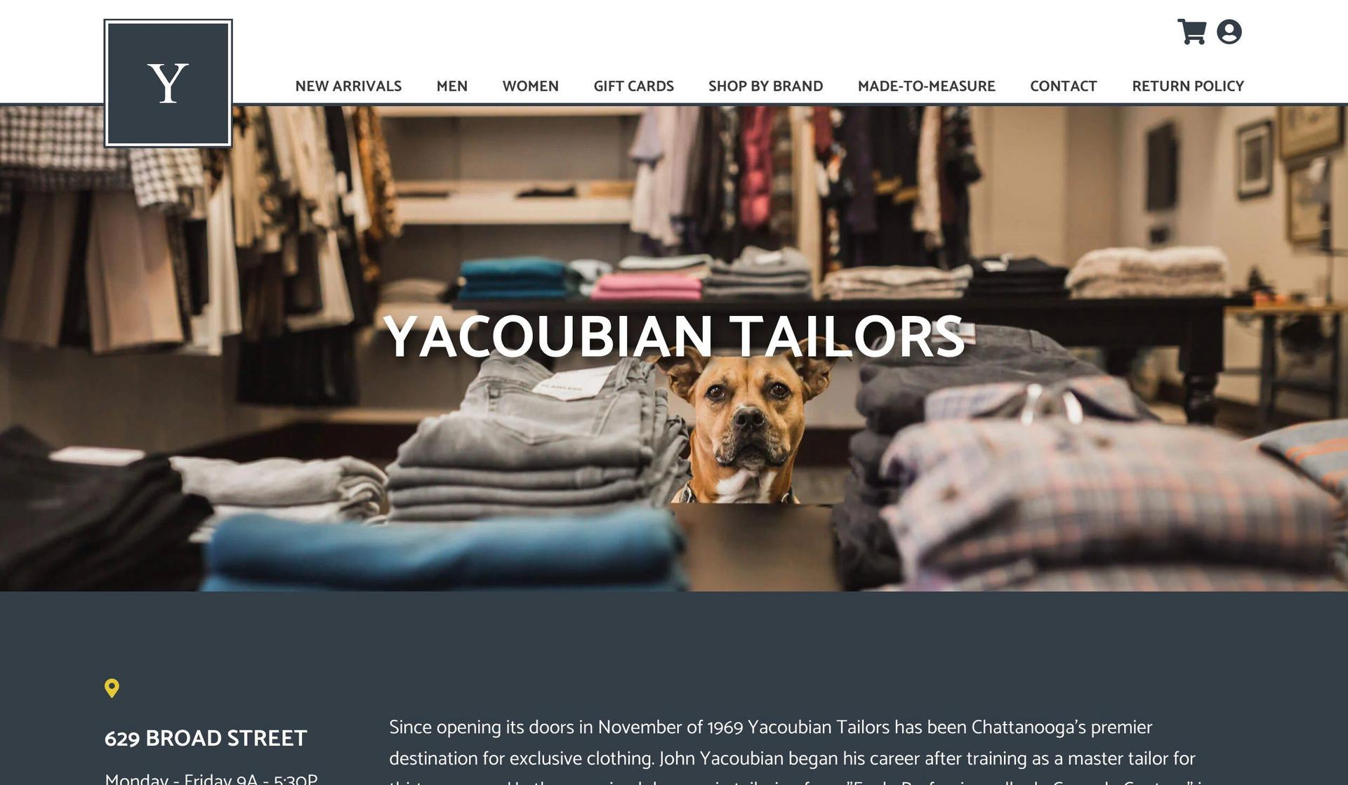 Yacoubians-tailor website design