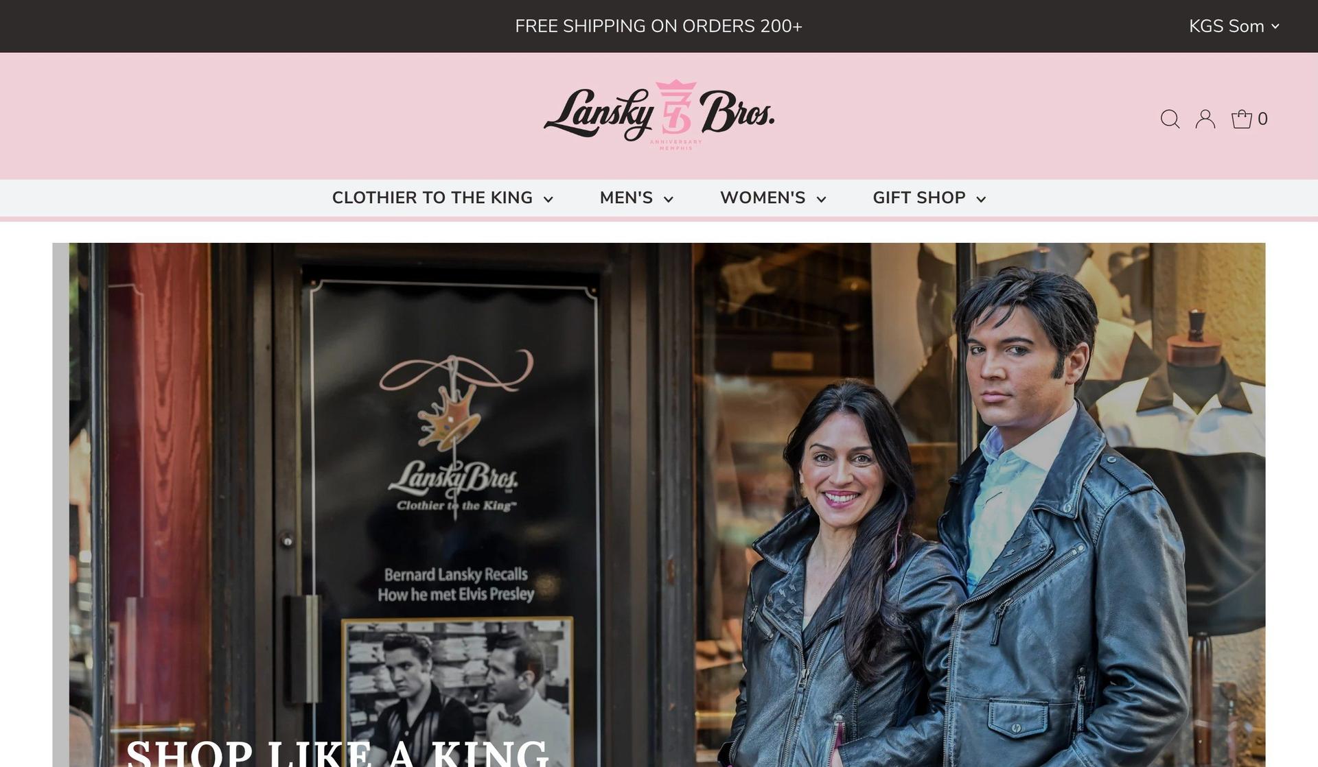 Lansky Bros-tailor website design
