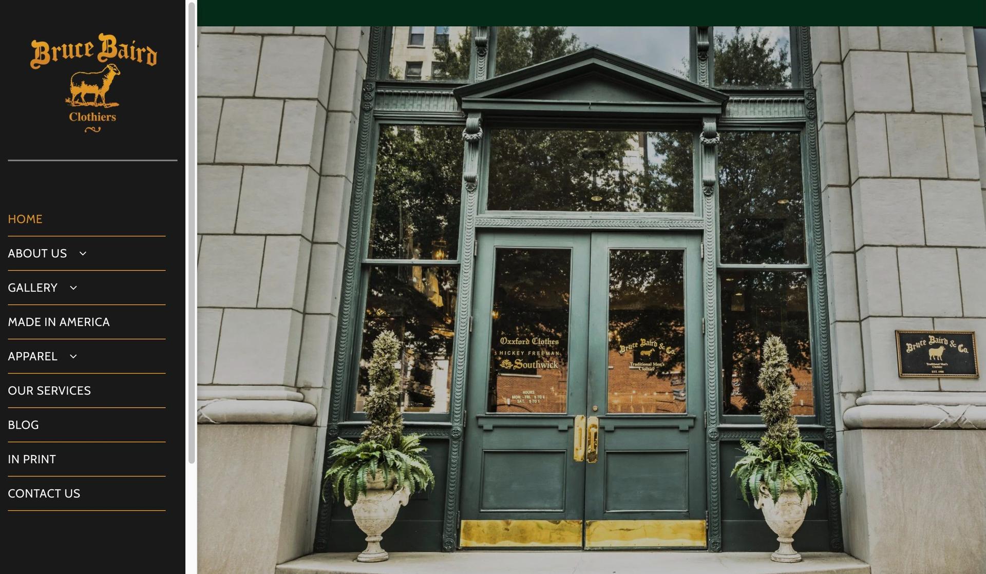 Bruce Baird-tailor website design