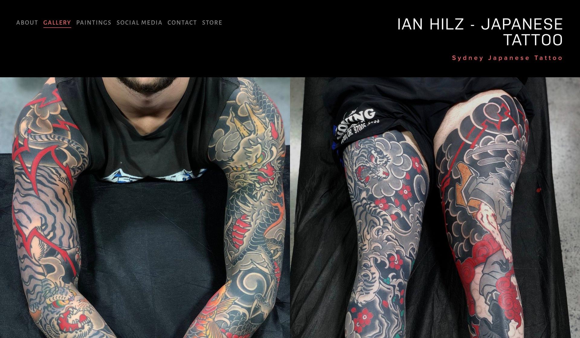 Ian Hilz-tattoo website design