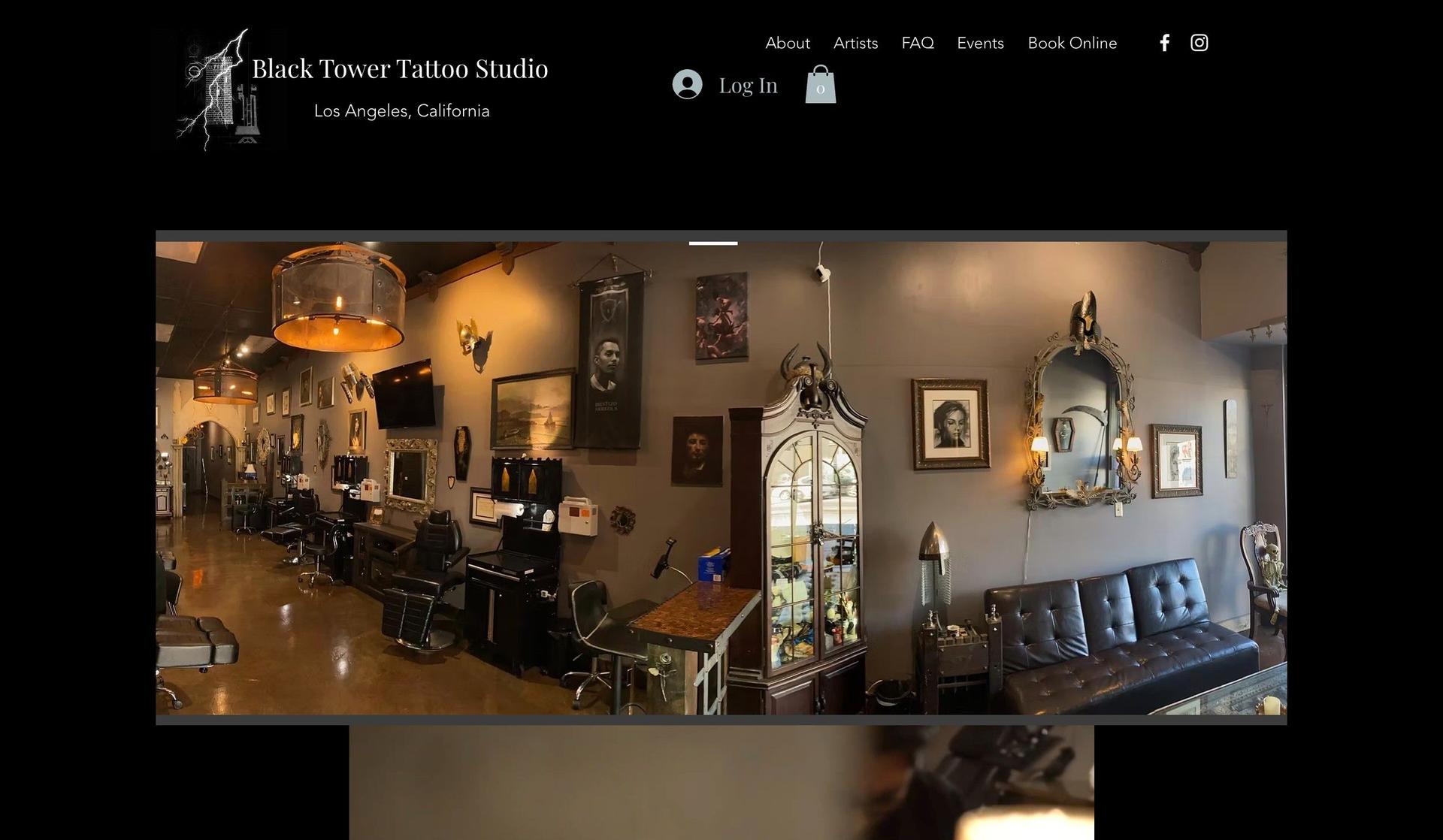 Black Tower Tattoo-tattoo website design
