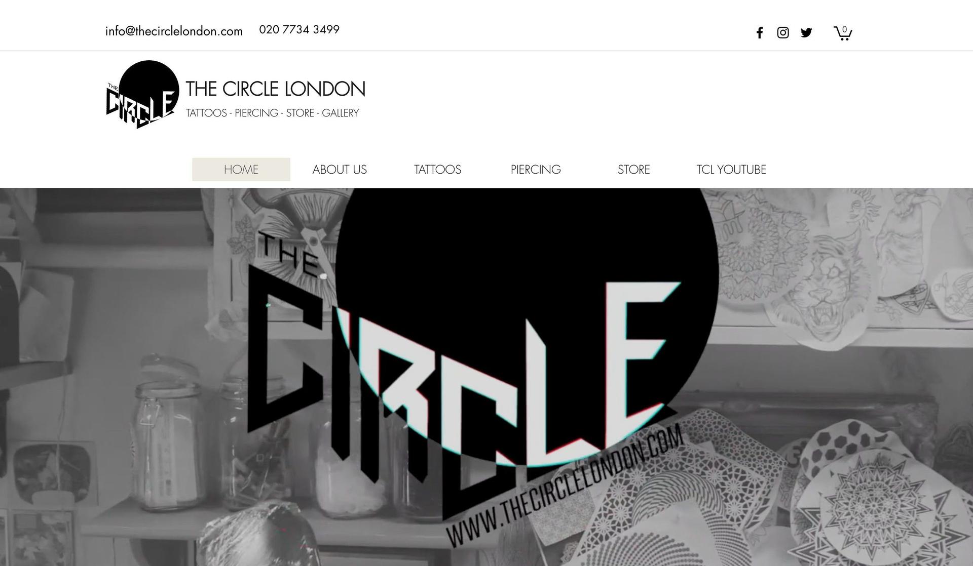 The Circle London-tattoo website design