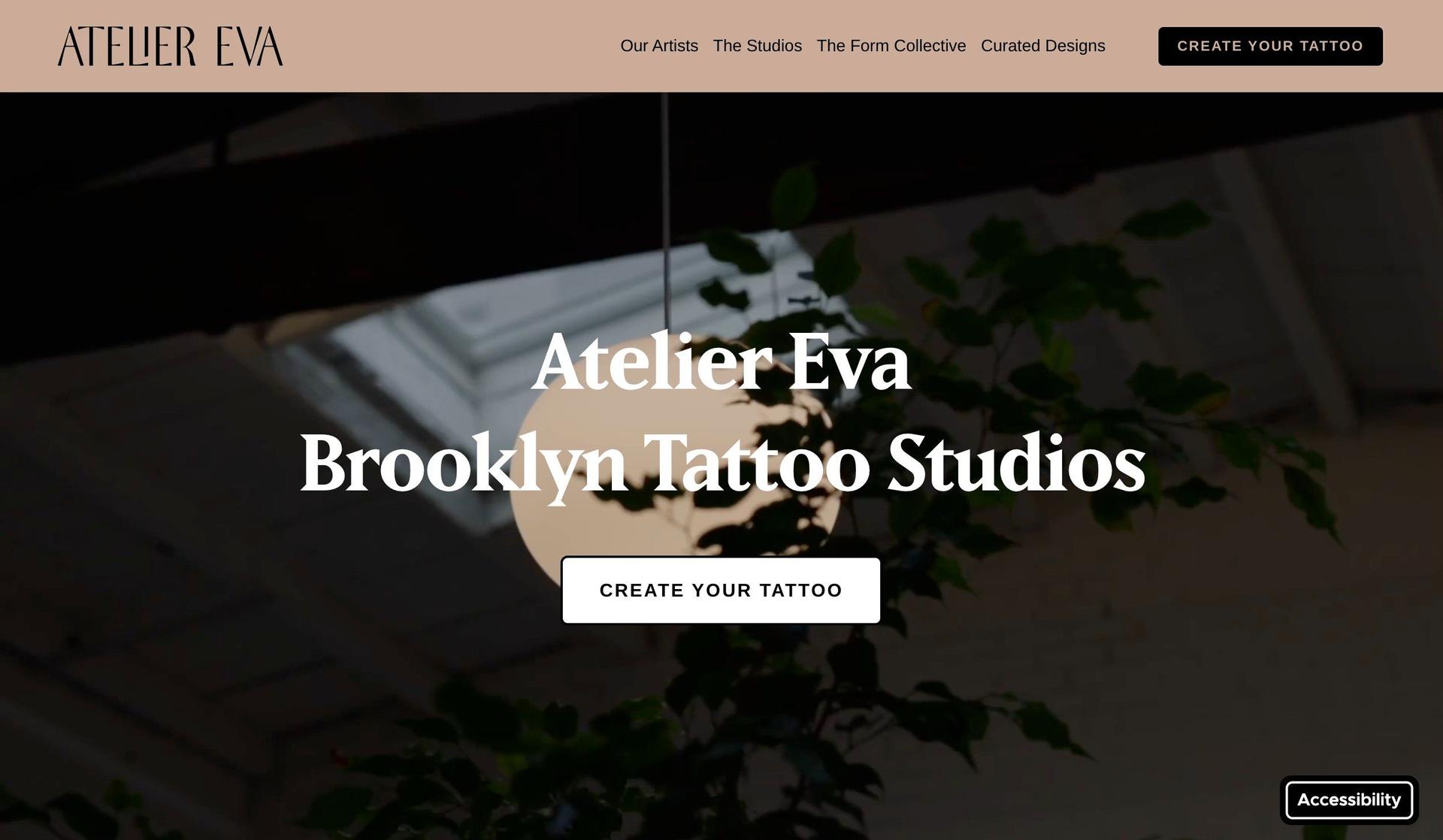 Atelier Eva-tattoo website design