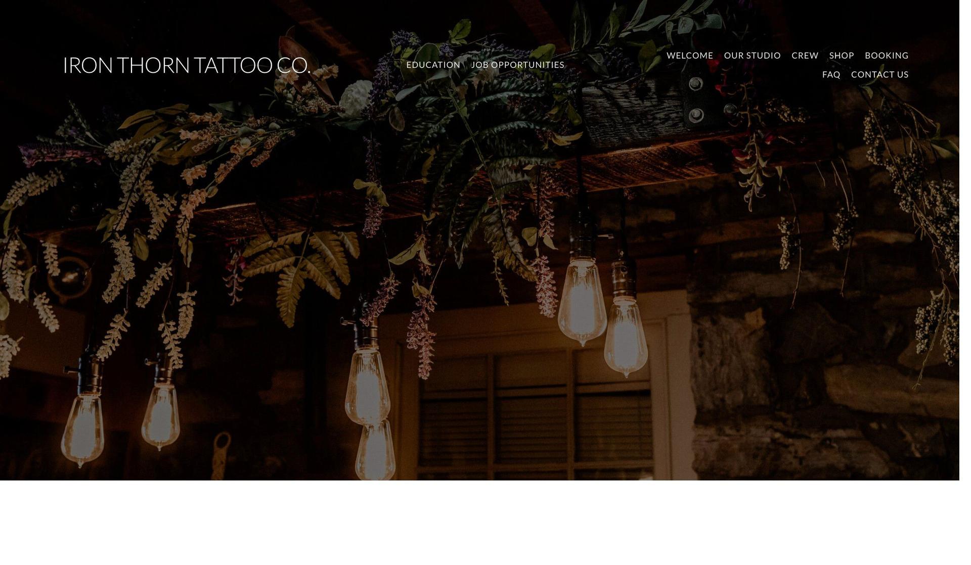Iron Thorn Tattoo-tattoo website design