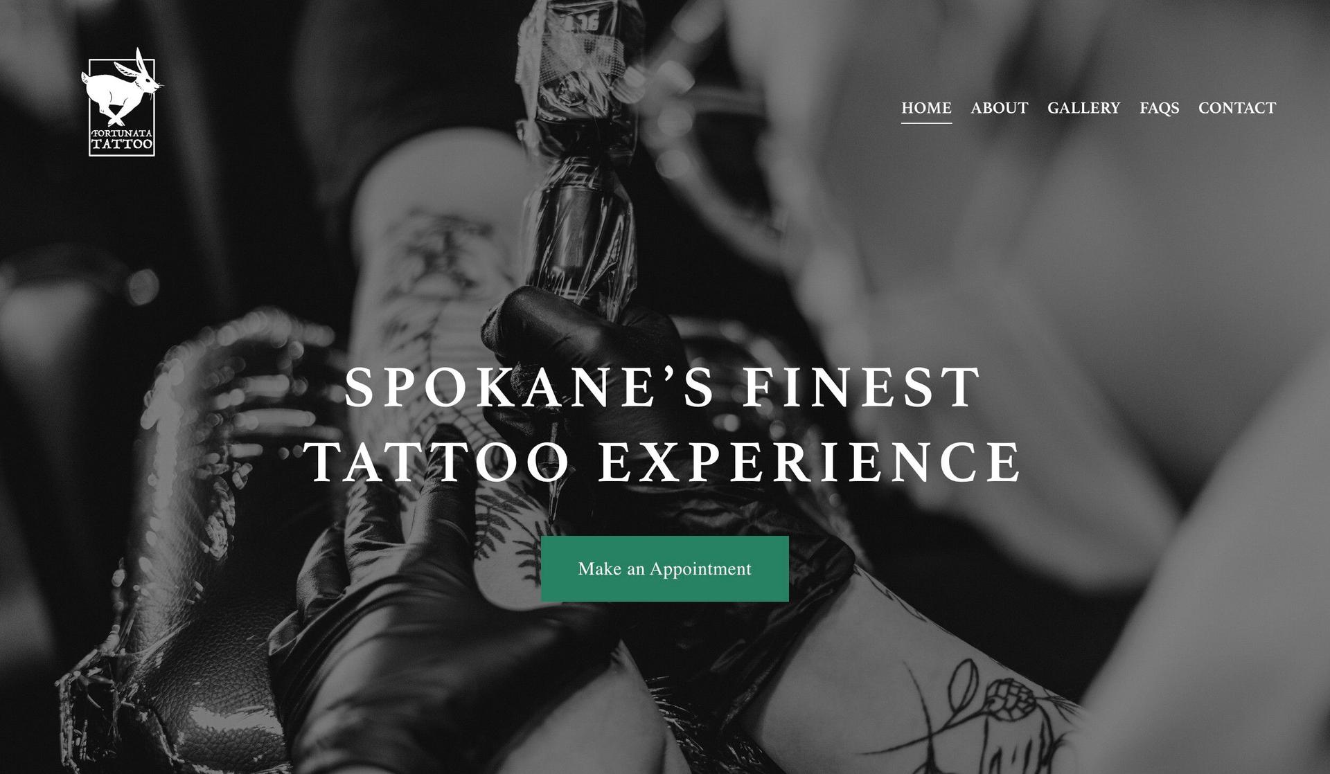 Fortunata Studio-tattoo website design