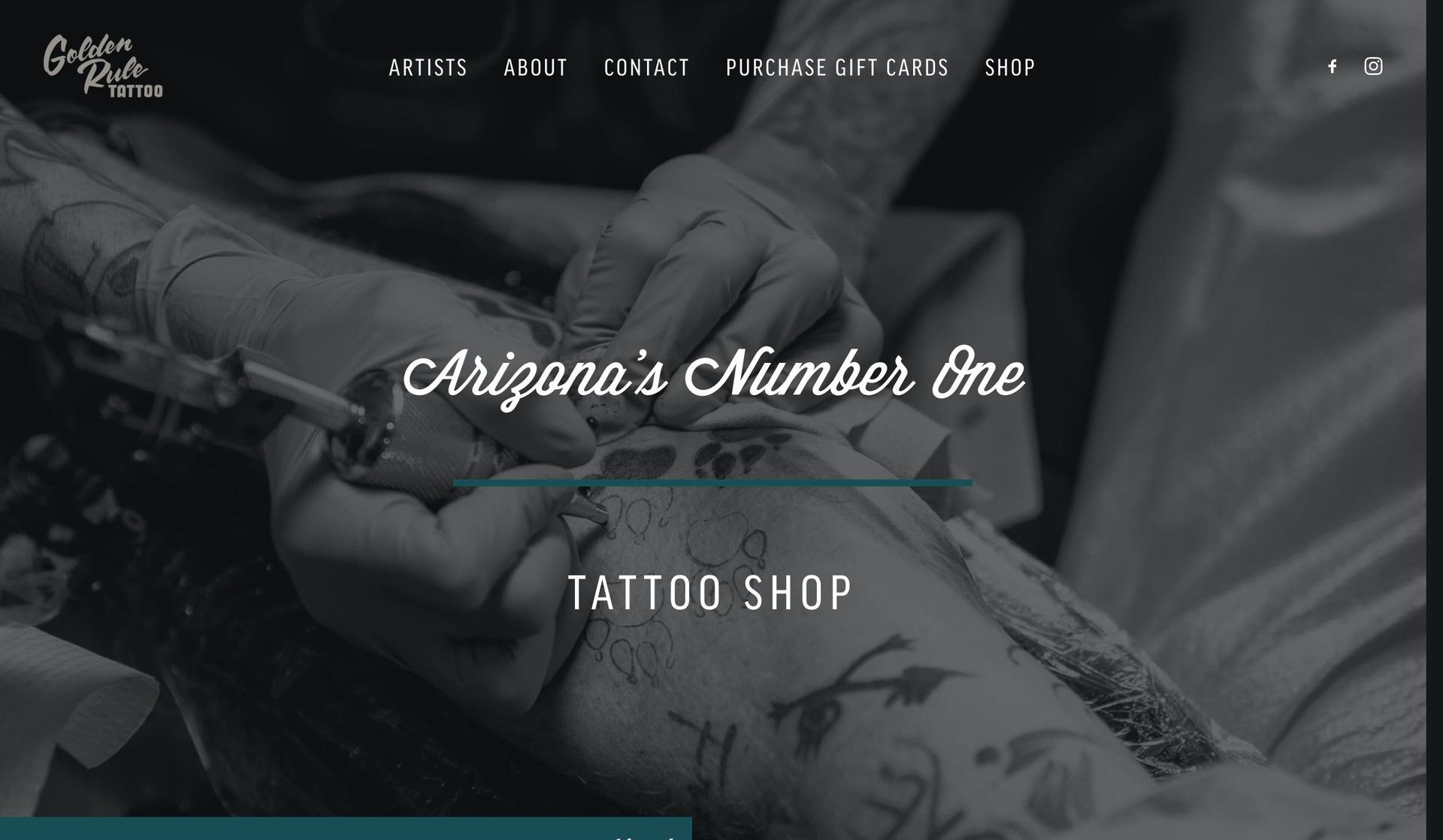 Golden Rule Tattoo-tattoo website design