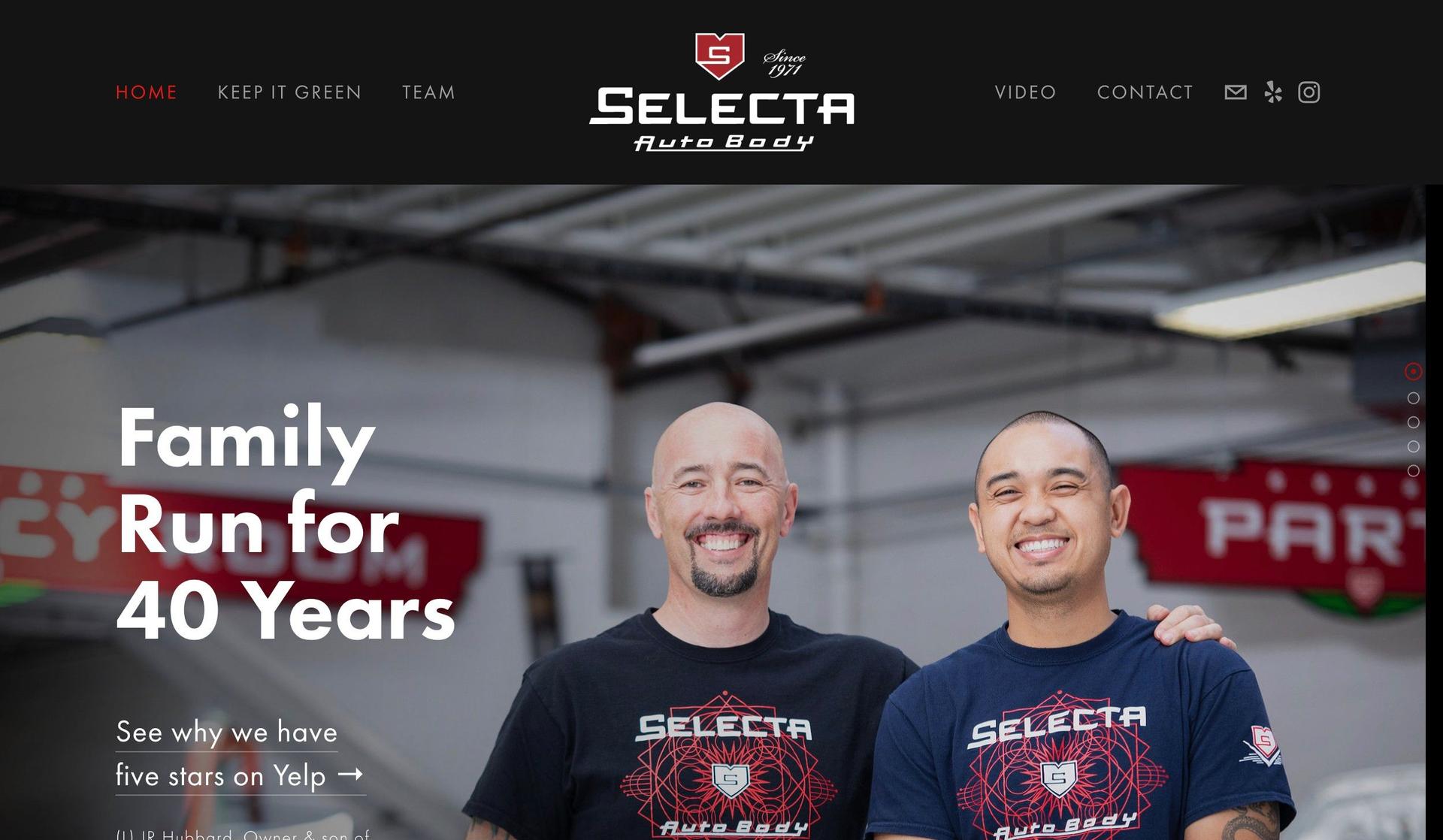 Selecta Auto Body-automotive website design