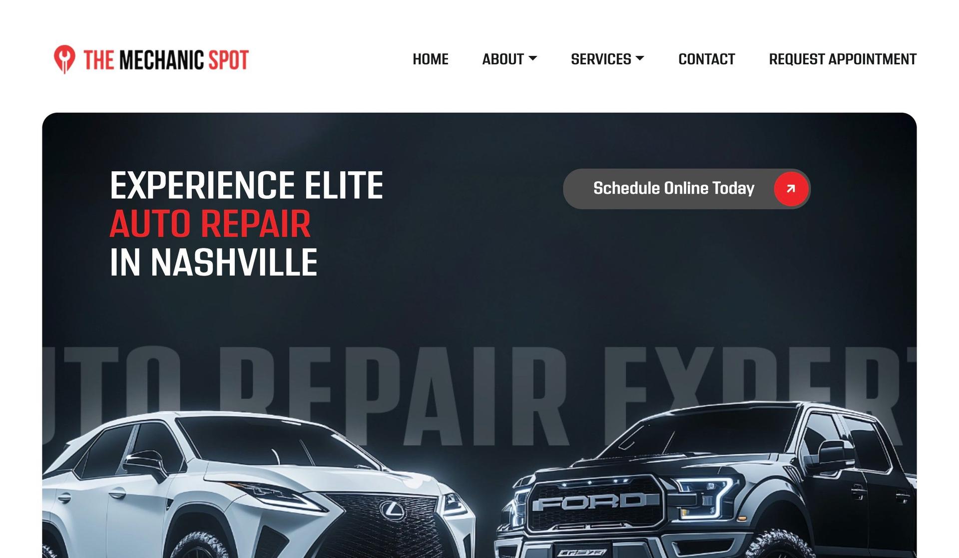 The Mechanic Spot-automotive website design