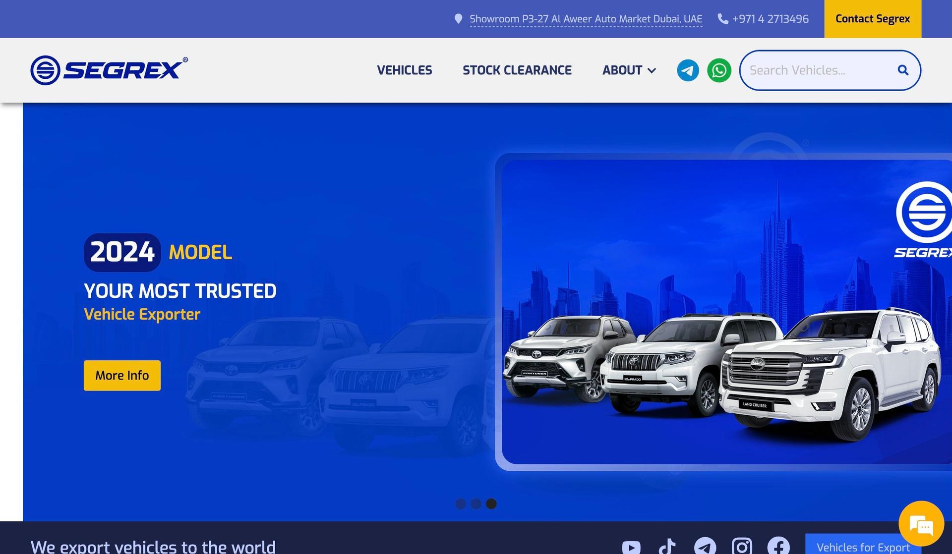 Segrex-automotive website design