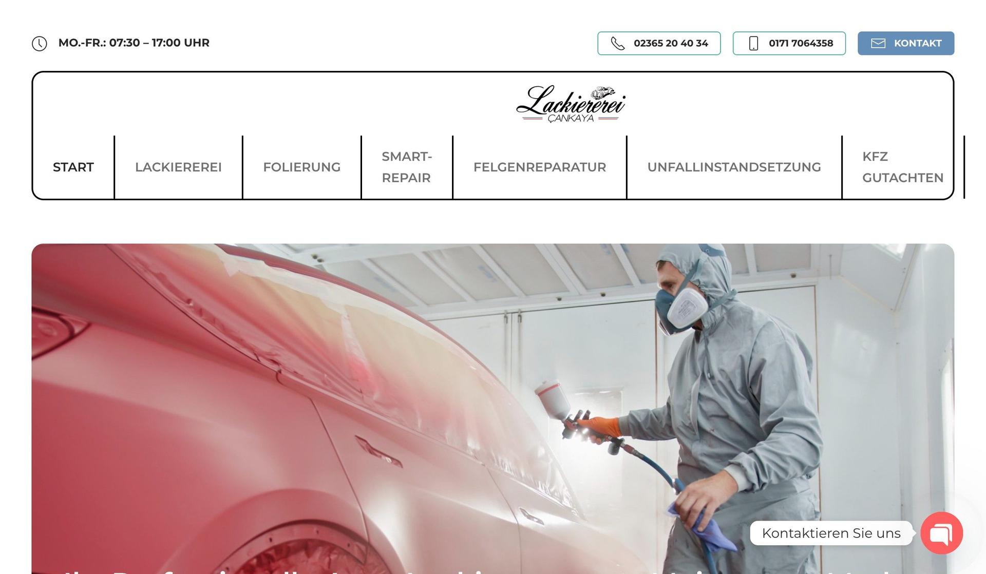 Lackiererei Cankaya-automotive website design