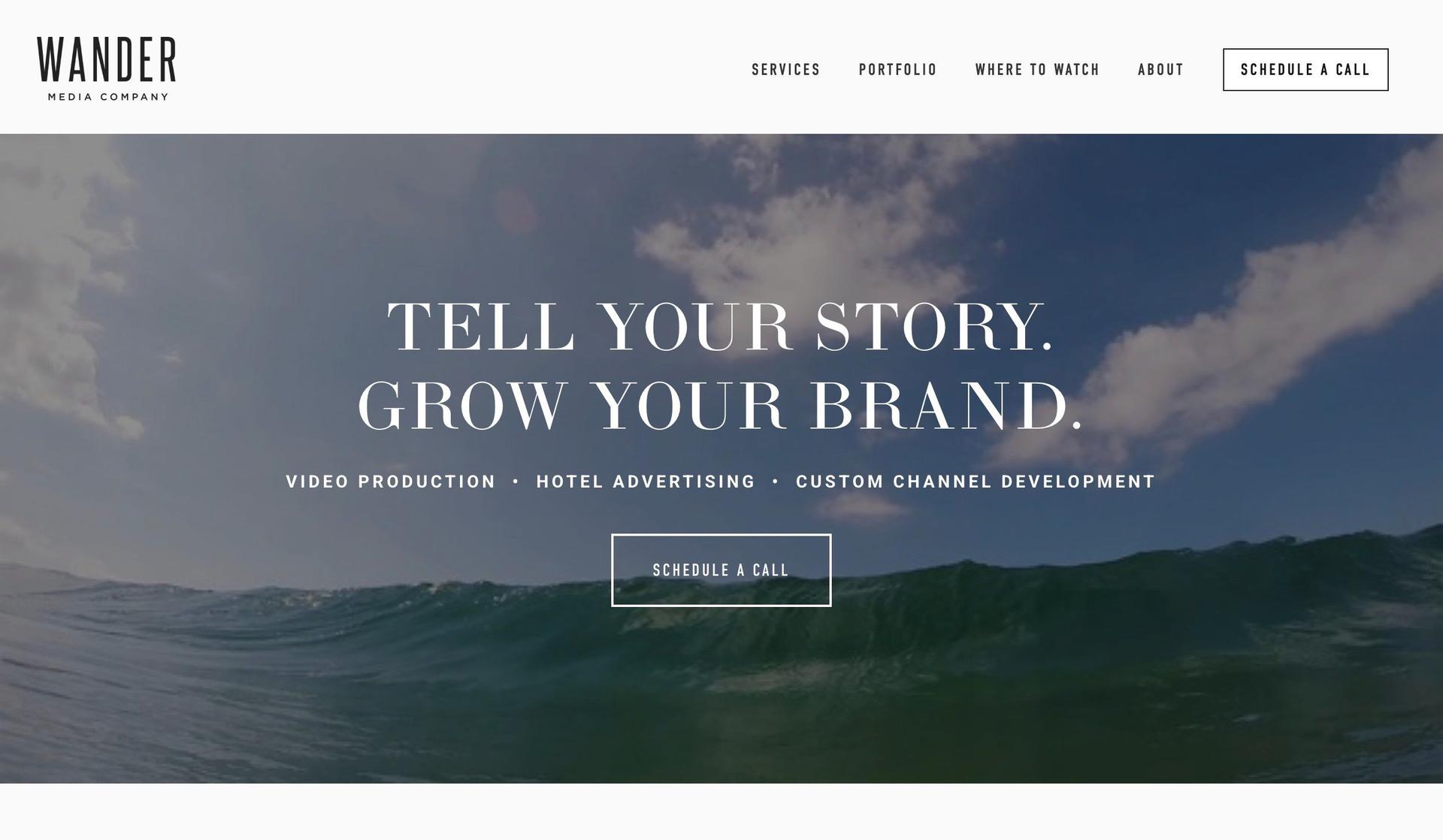 Wander Media Company-entertainment website examples