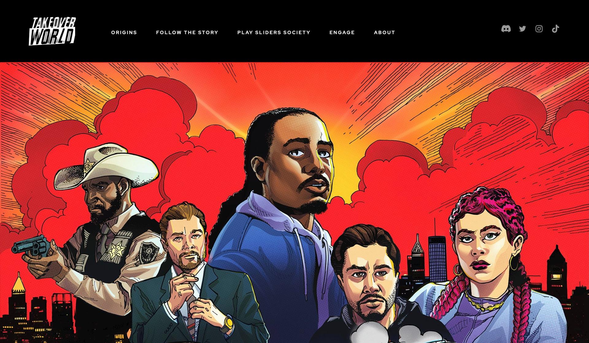 Takeover World-entertainment website examples