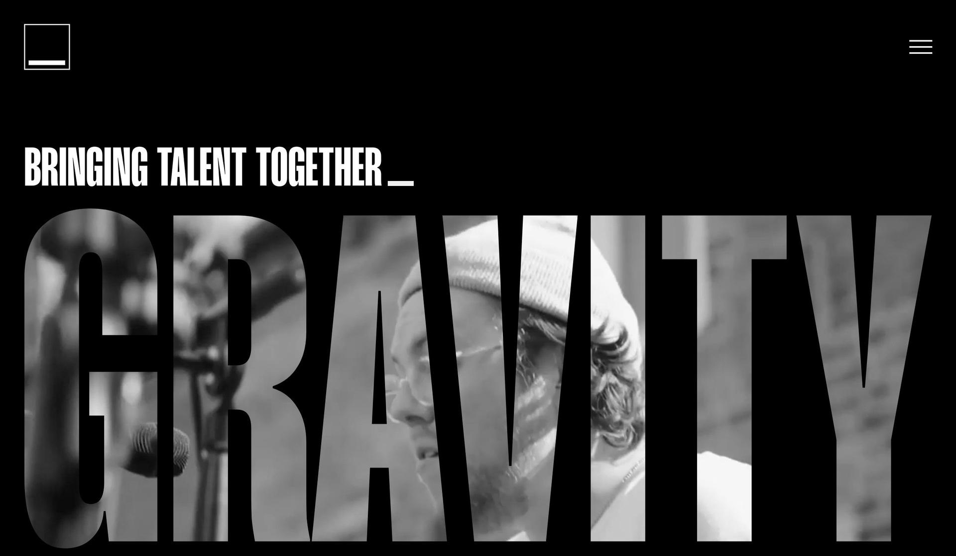 Gravity-entertainment website examples