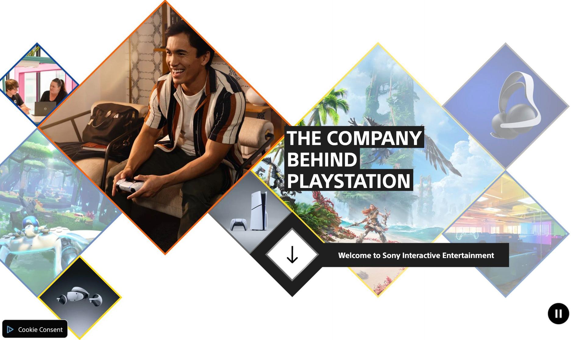Sony Interactive-entertainment website examples