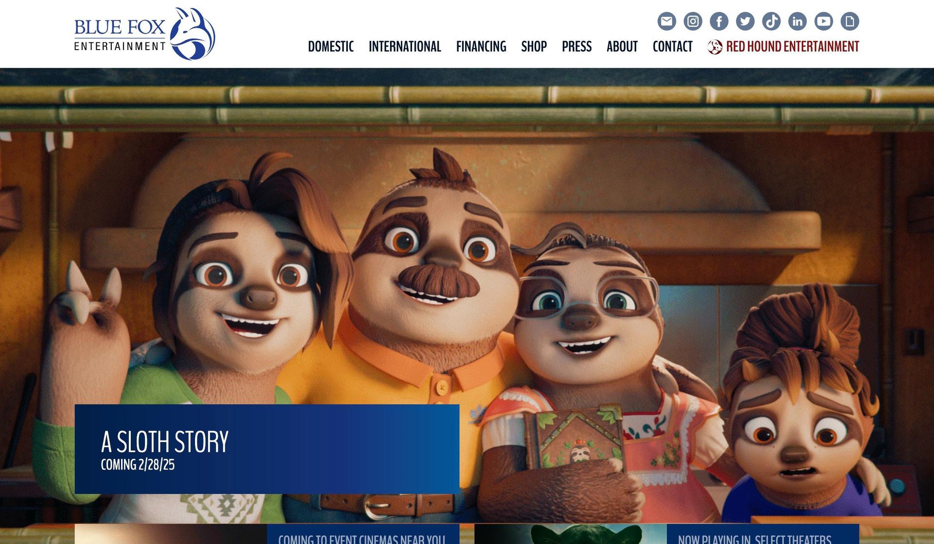 Blue Fox Entertainment-entertainment website examples