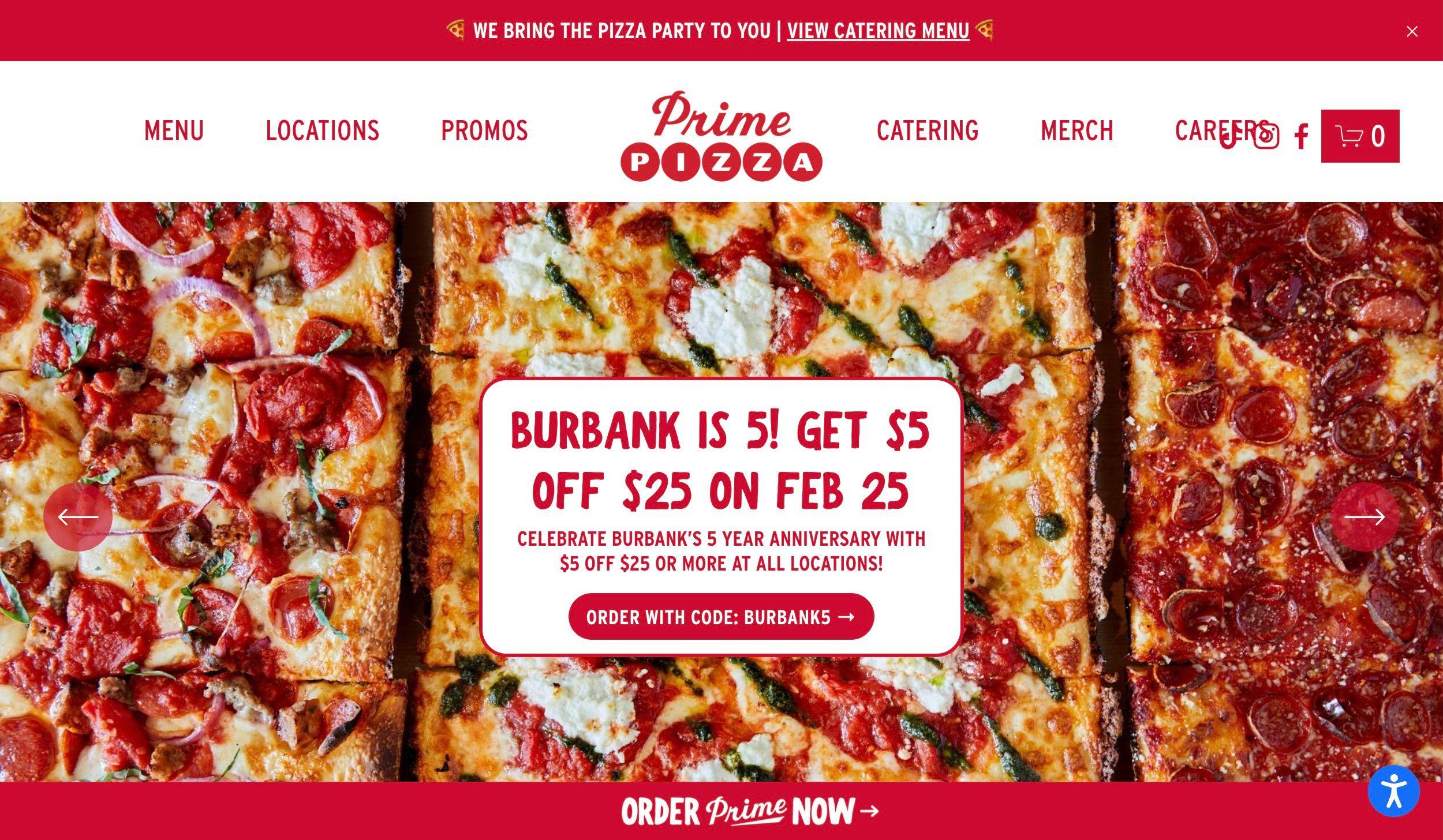 pizza restaurant websites