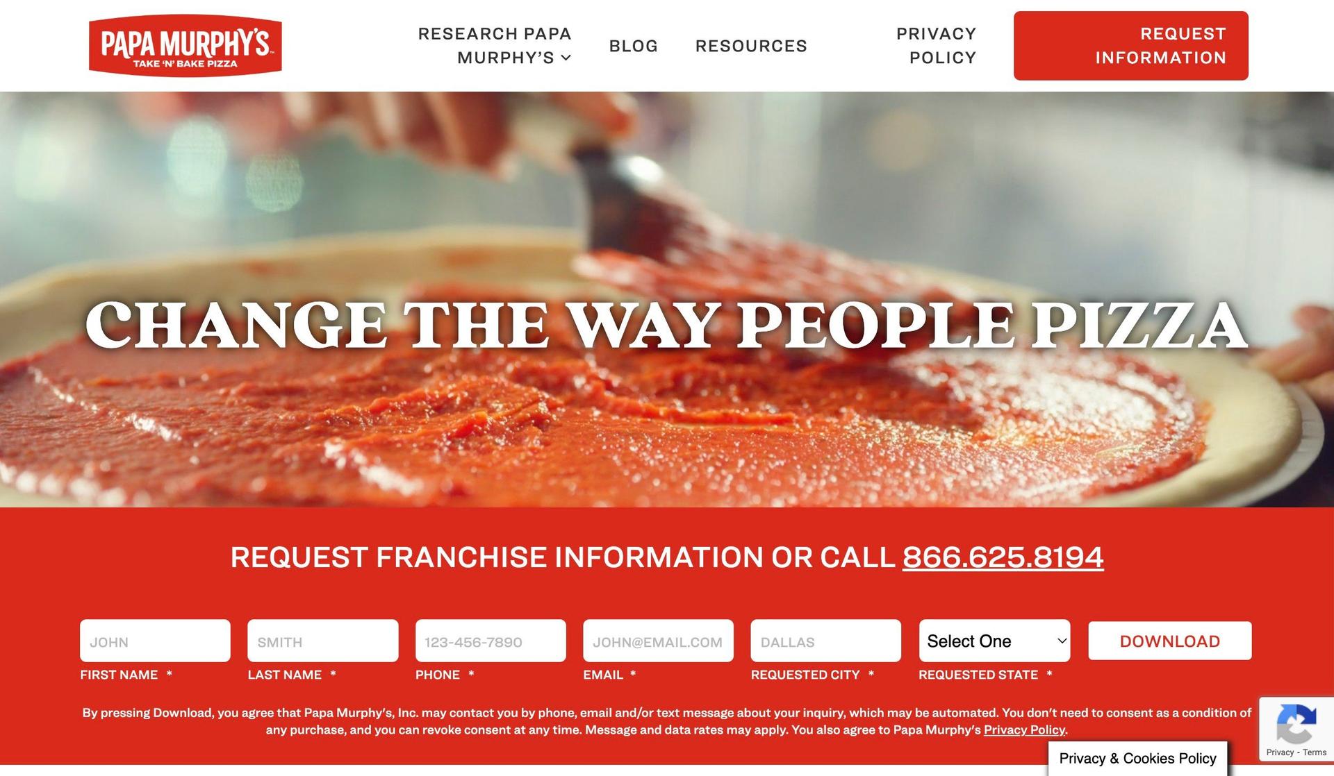 Papa Murphy's Franchise-pizza restaurant websites