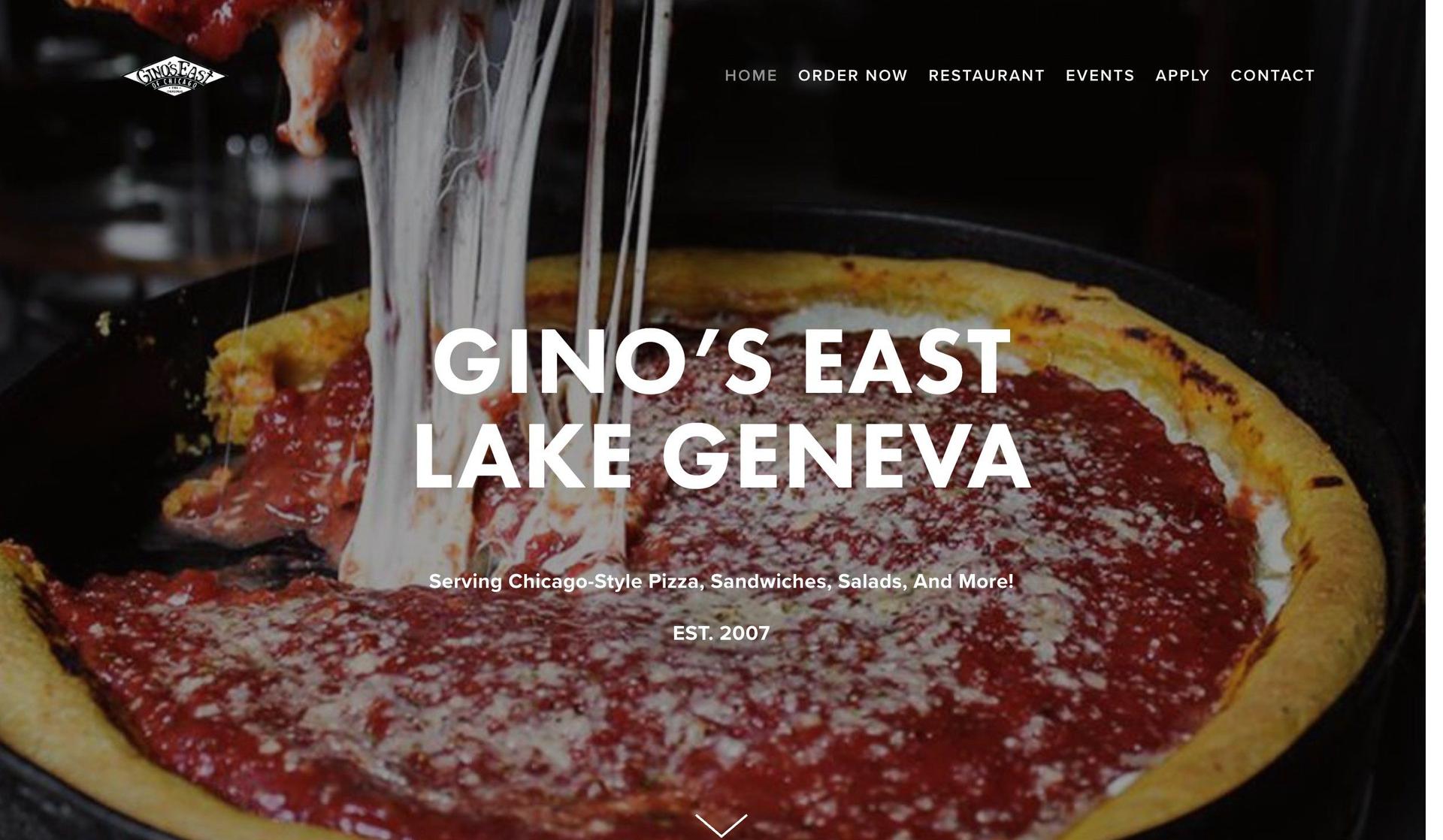 Gino's East Lake Geneva-pizza restaurant websites