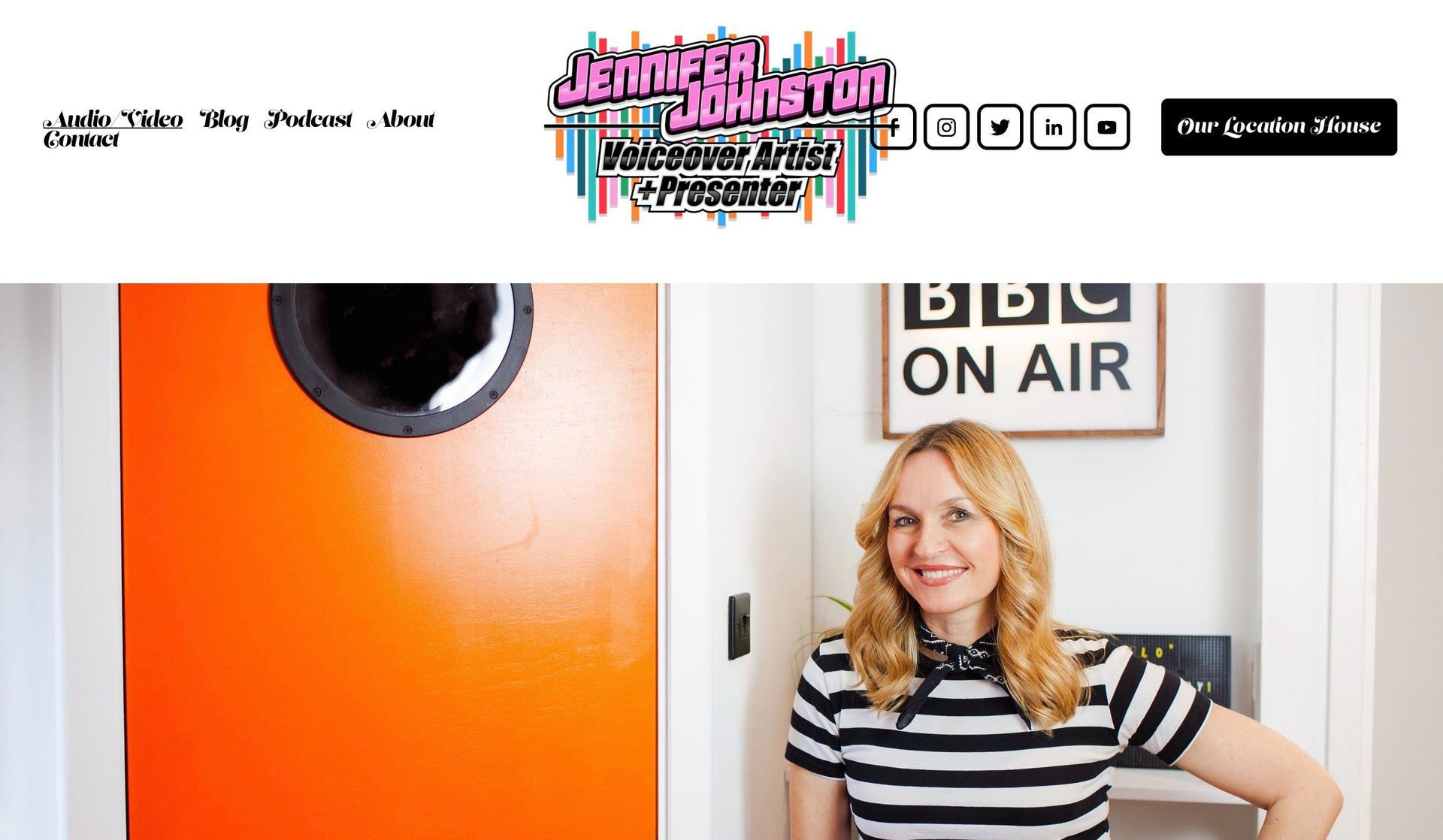 Jennifer Johnston-voice actor websites
