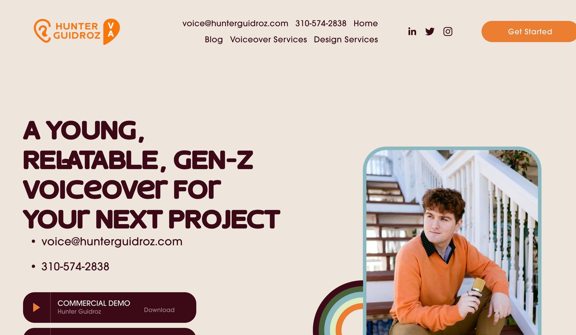 Hunter Guidroz-voice actor websites