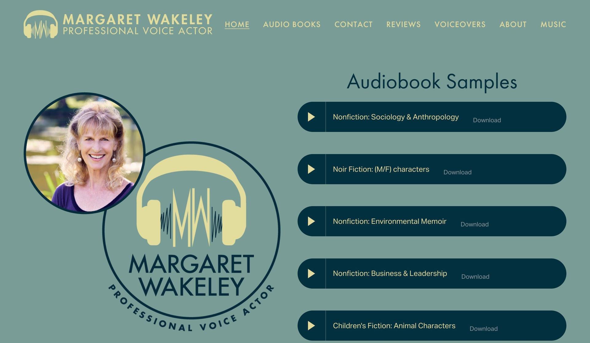 Margaret Wakeley-voice actor websites