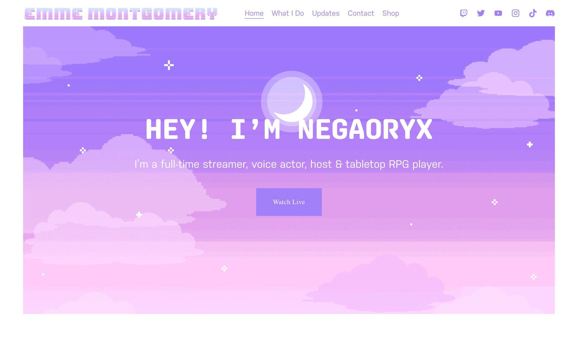 Negaoryx-voice actor websites