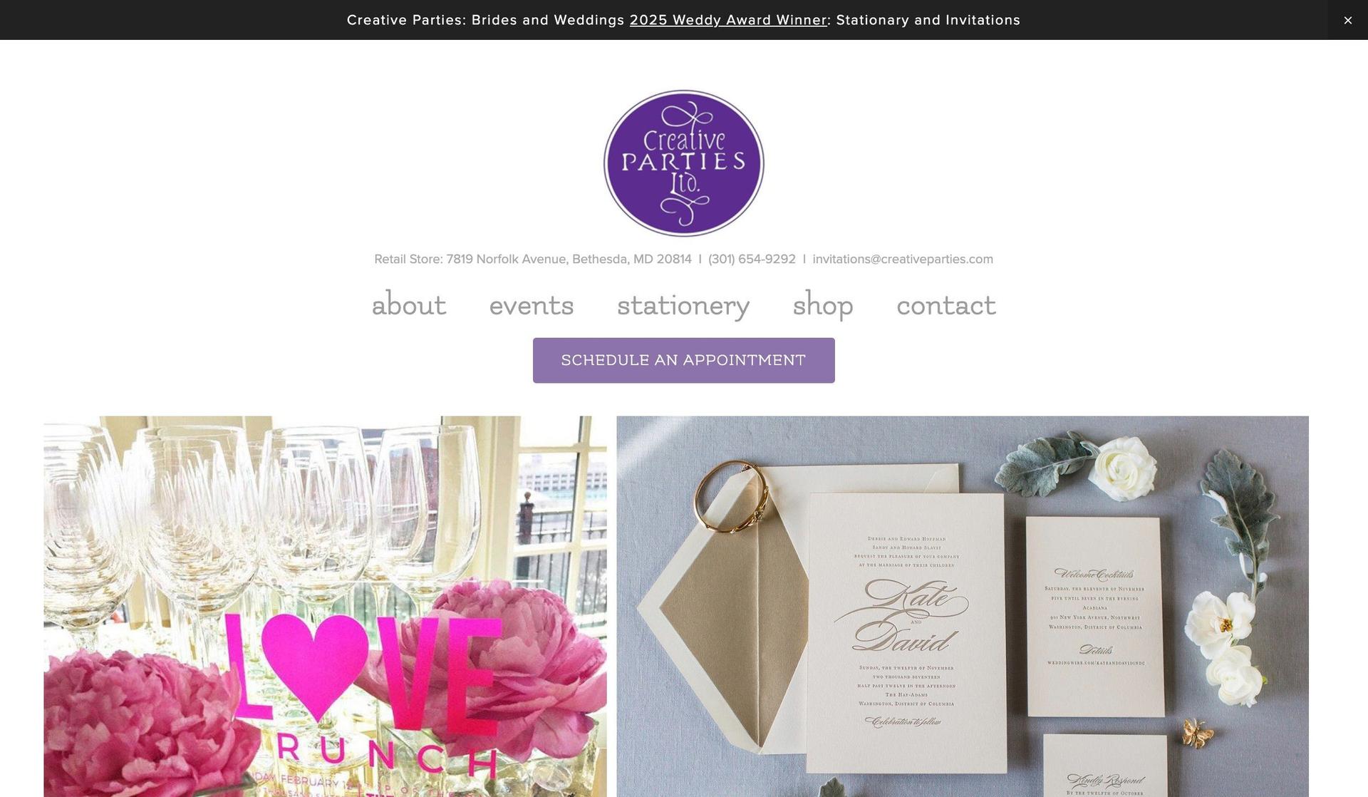Creative Parties-party planner websites
