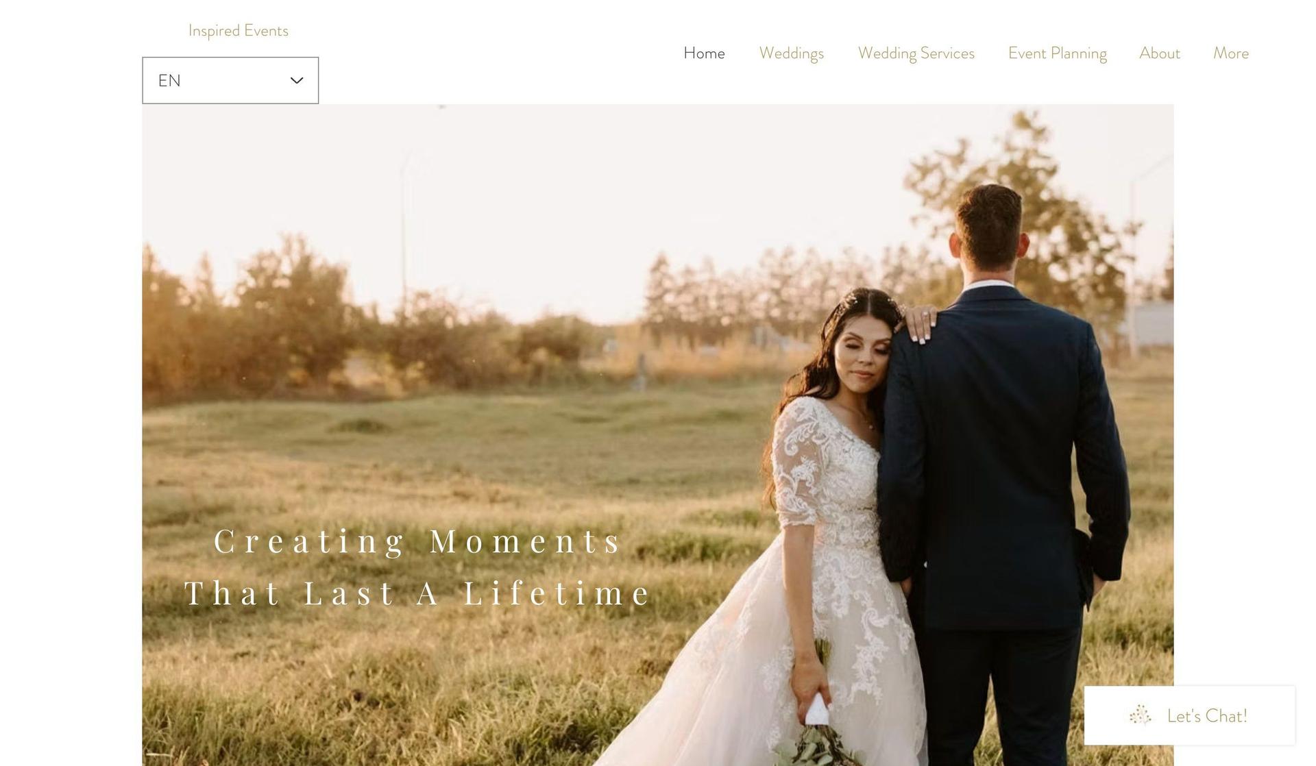Inspired Events-party planner websites