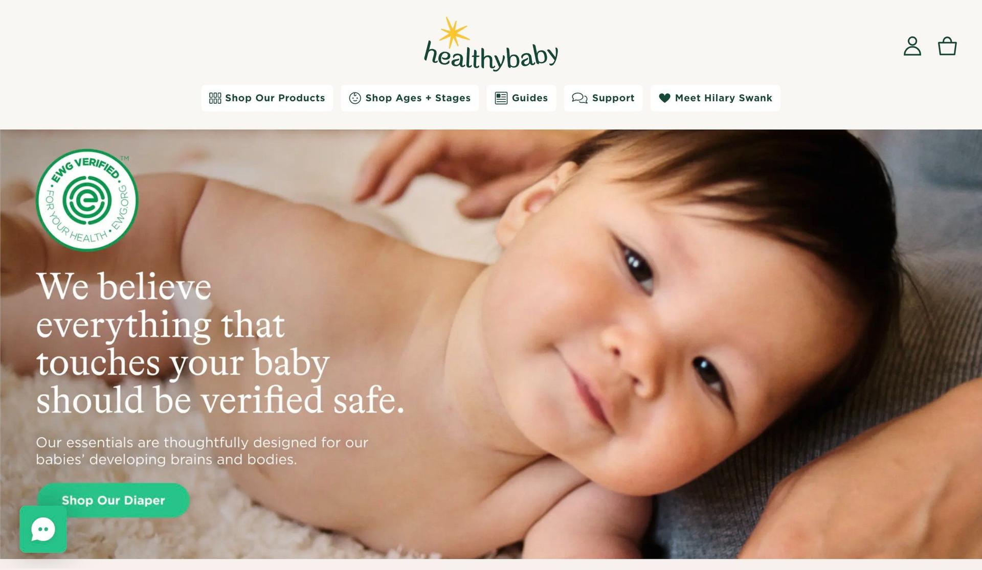Healthy Baby-homepage design examples