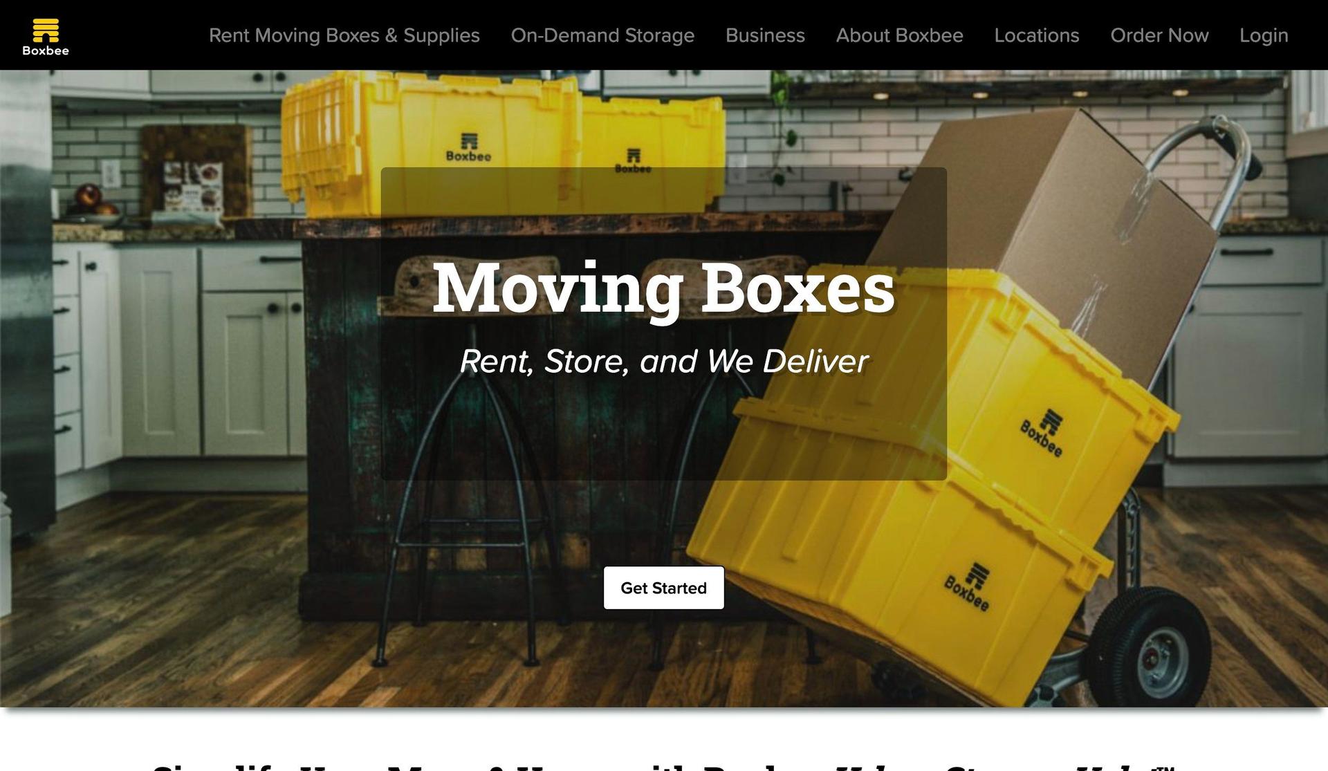Boxbee-homepage design examples
