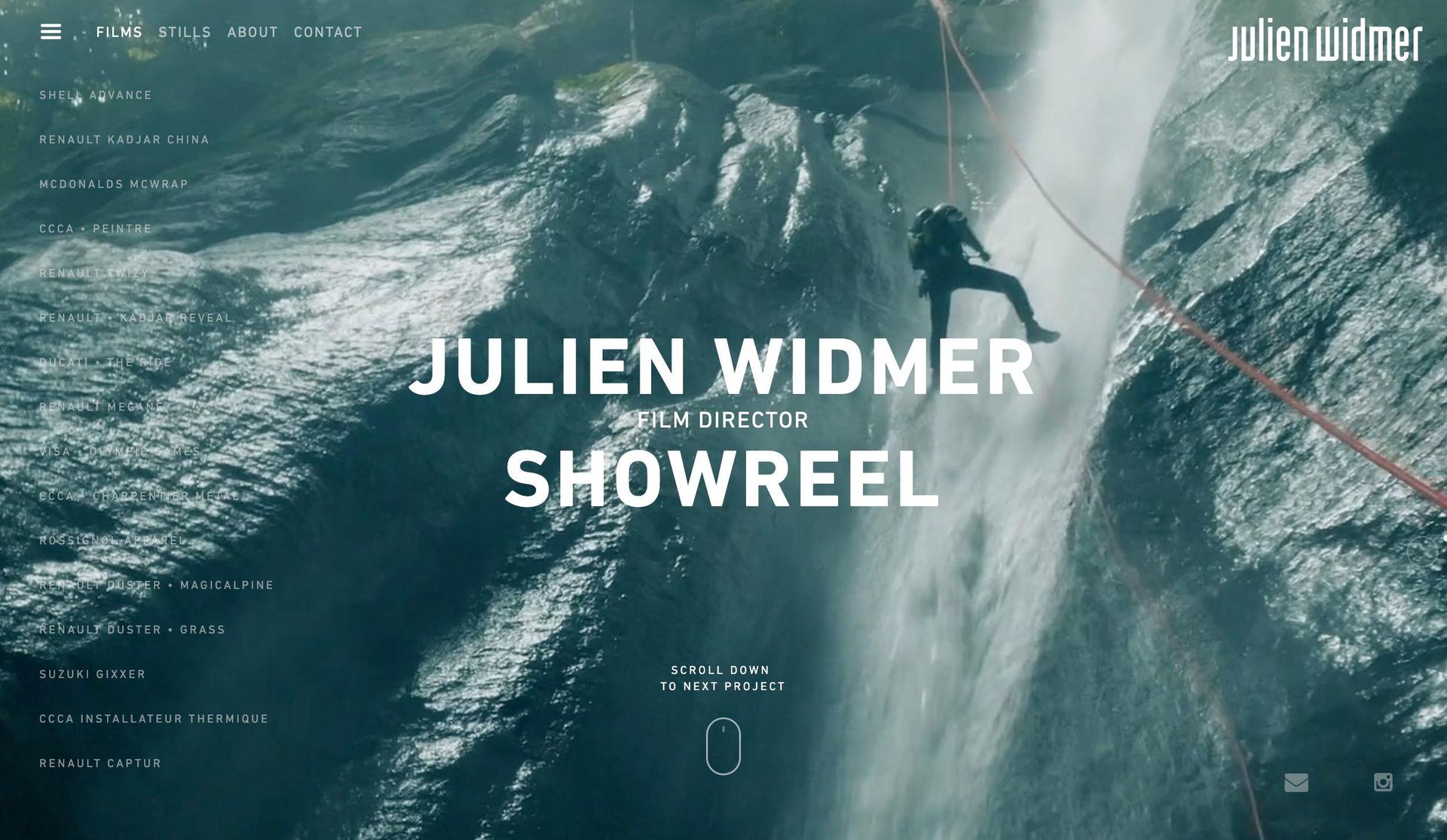 Julien Widmer-filmmaker website examples