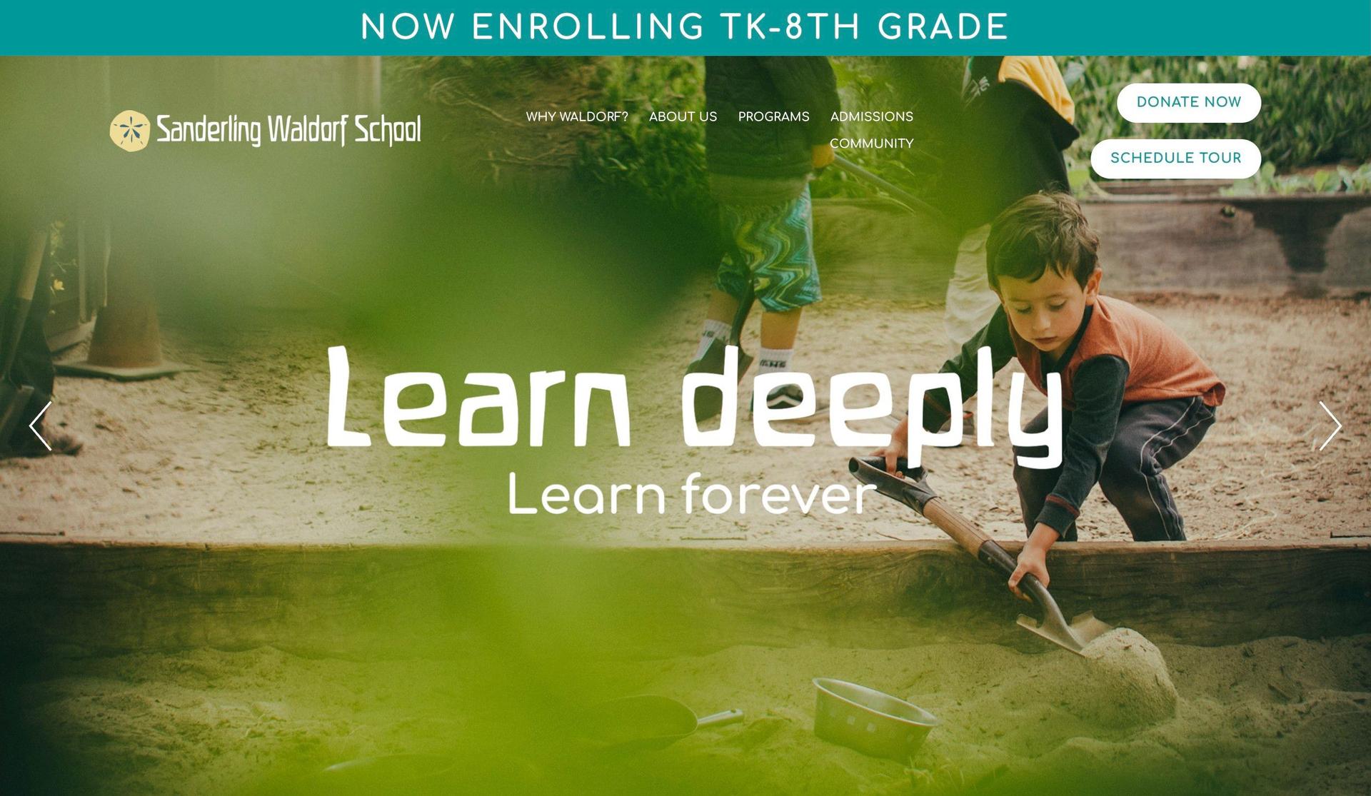 Sanderling Waldorf School-examples of education websites