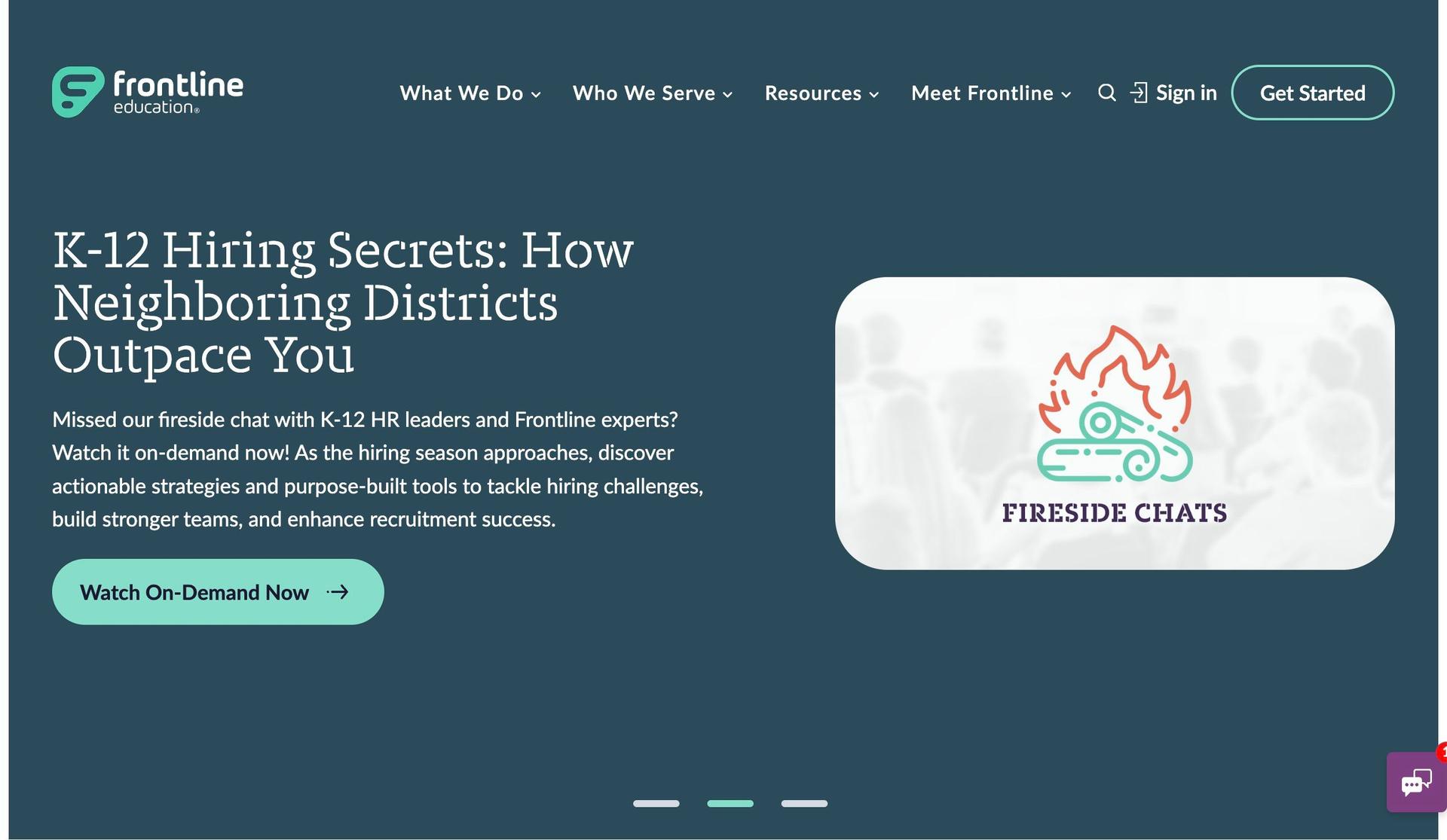 Frontline Education-examples of education websites