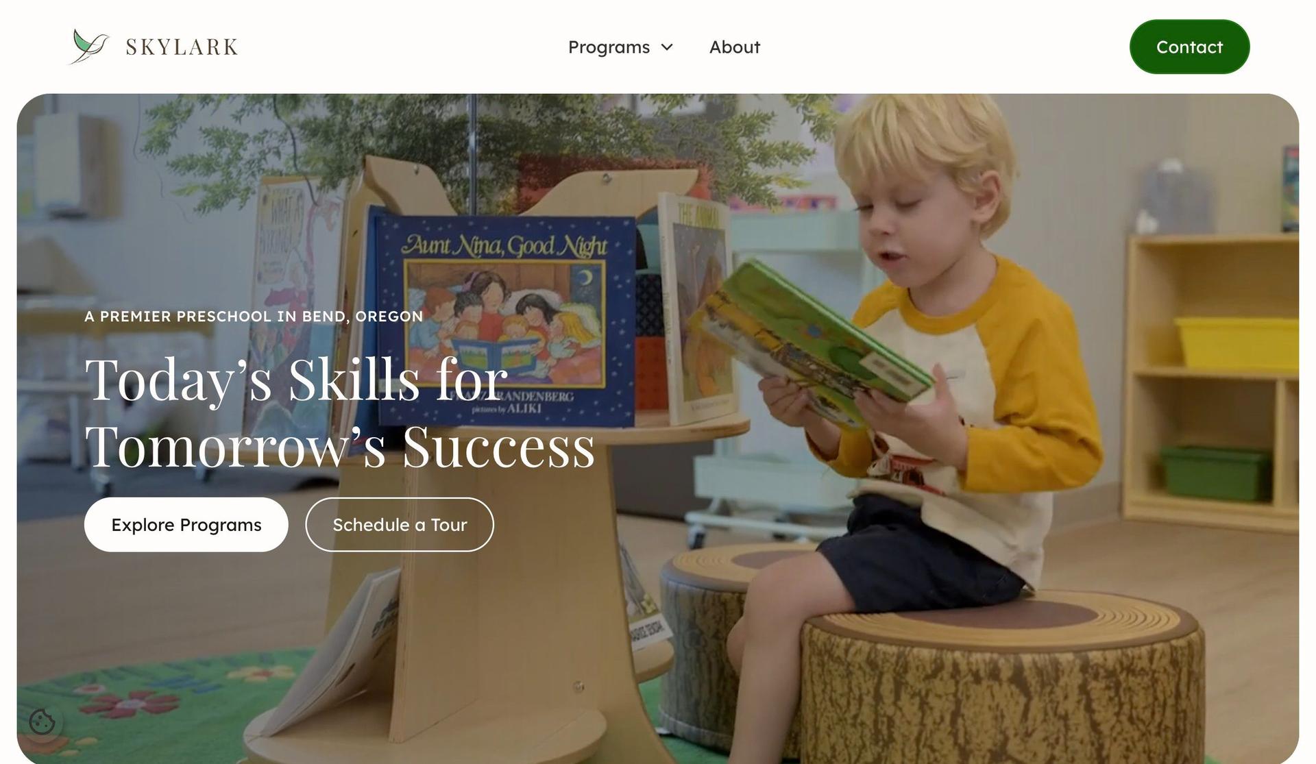 Skylark Children's Academy-examples of education websites