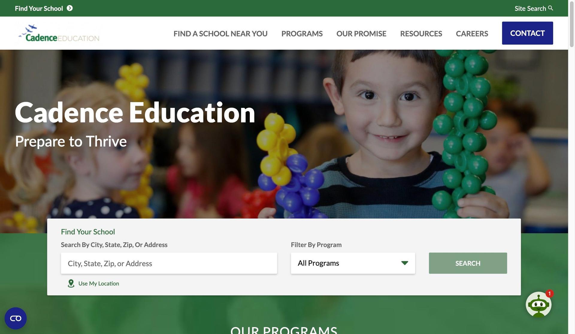 Cadence Education-examples of education websites