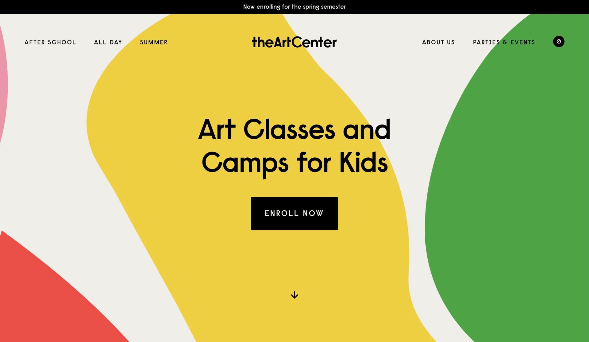 The Art Center NYC-examples of education websites