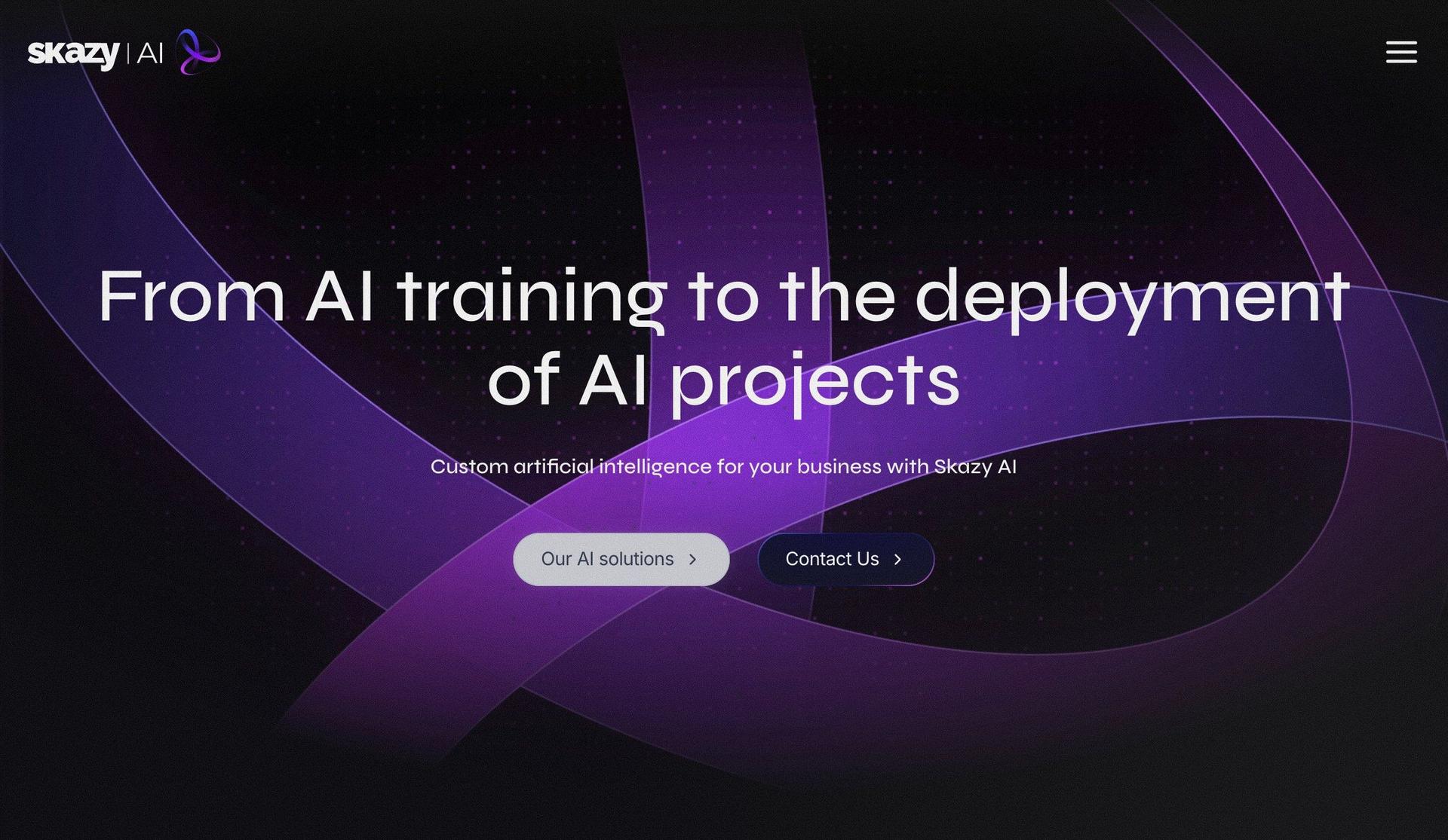 Skazy AI-technology website examples