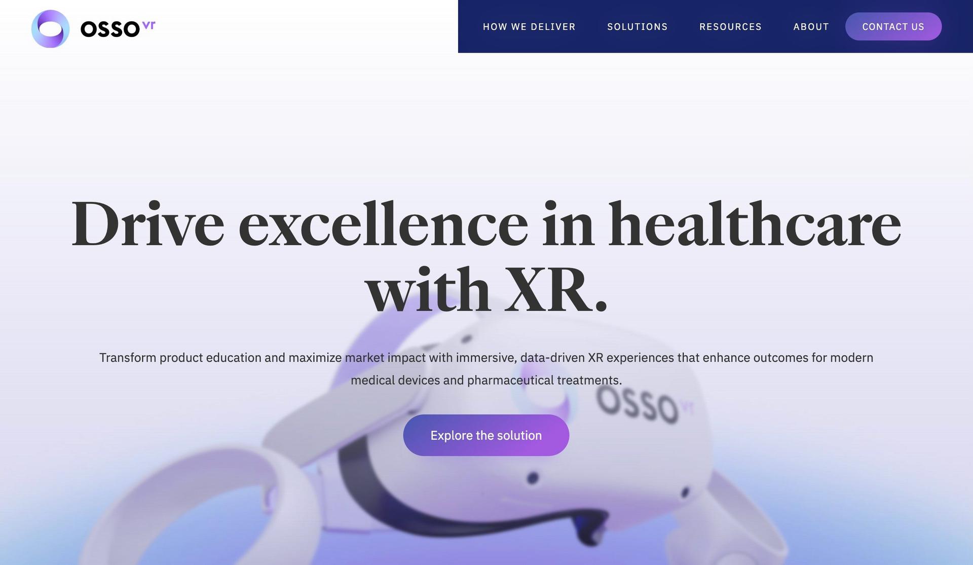 Osso VR-technology website examples