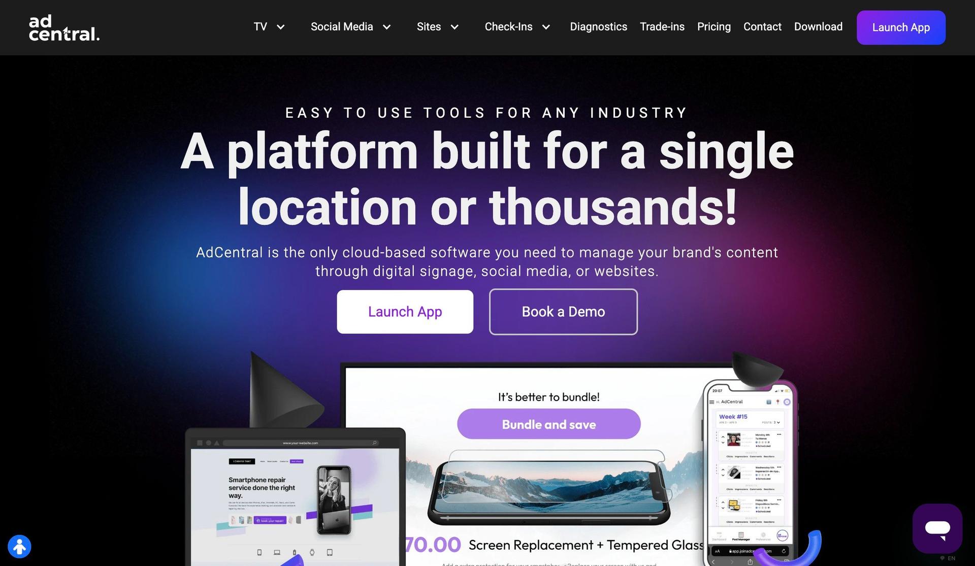 AdCentral-examples of accessible websites